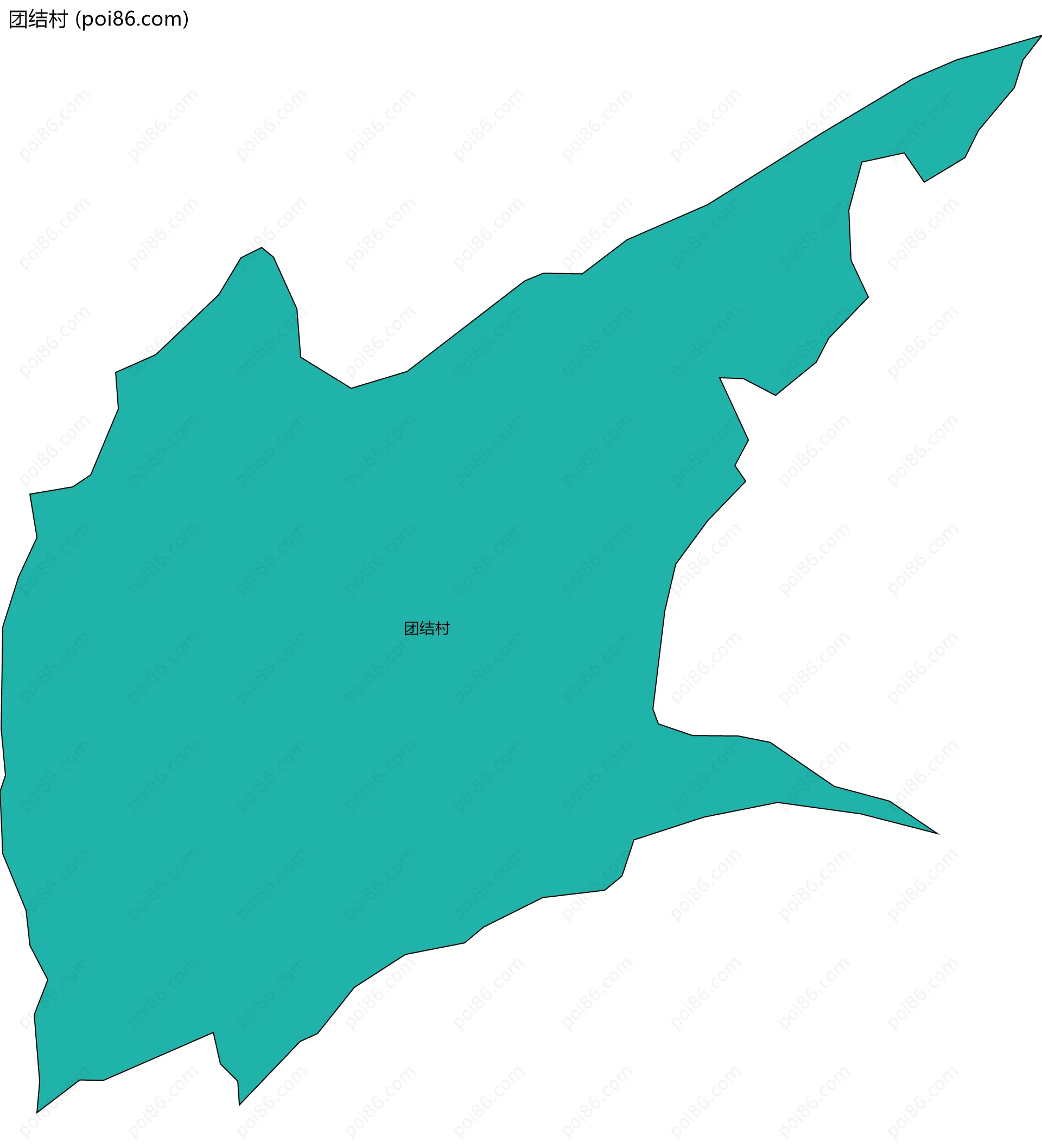 团结村边界地图