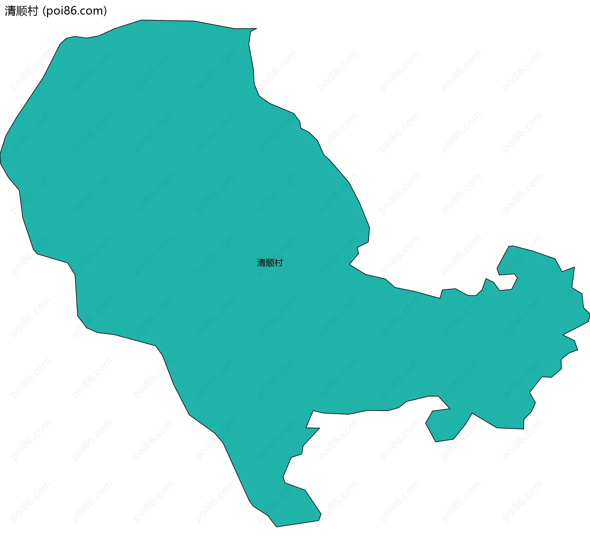 清顺村边界地图