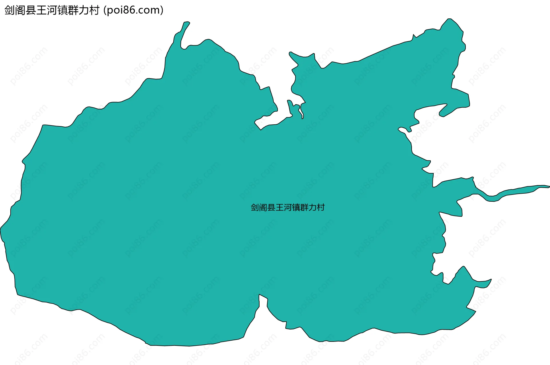 剑阁县王河镇群力村边界地图