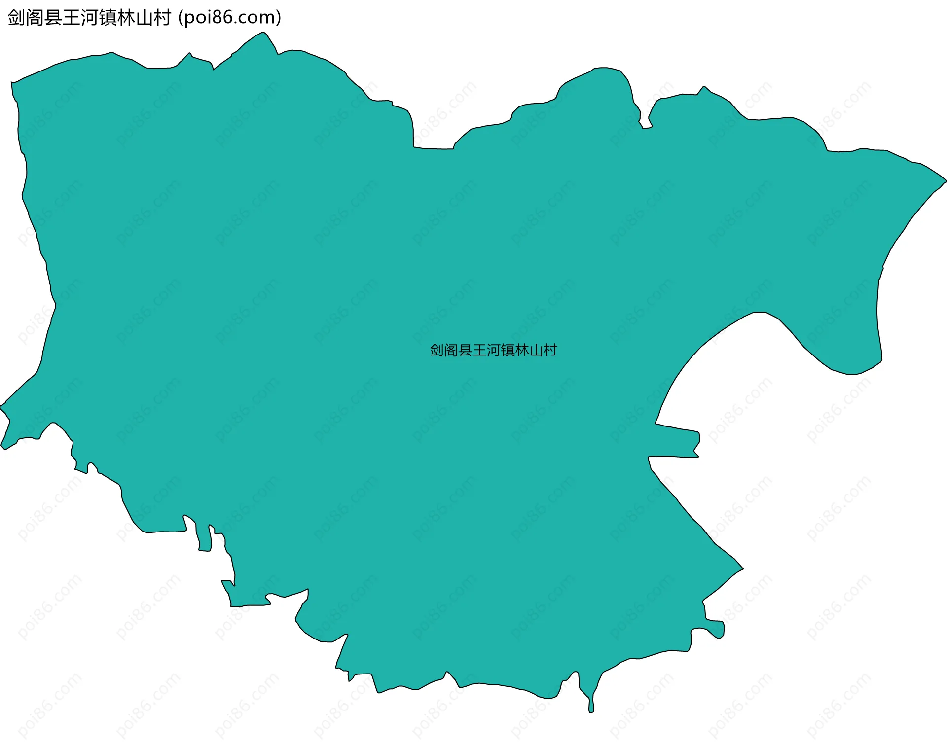 剑阁县王河镇林山村边界地图