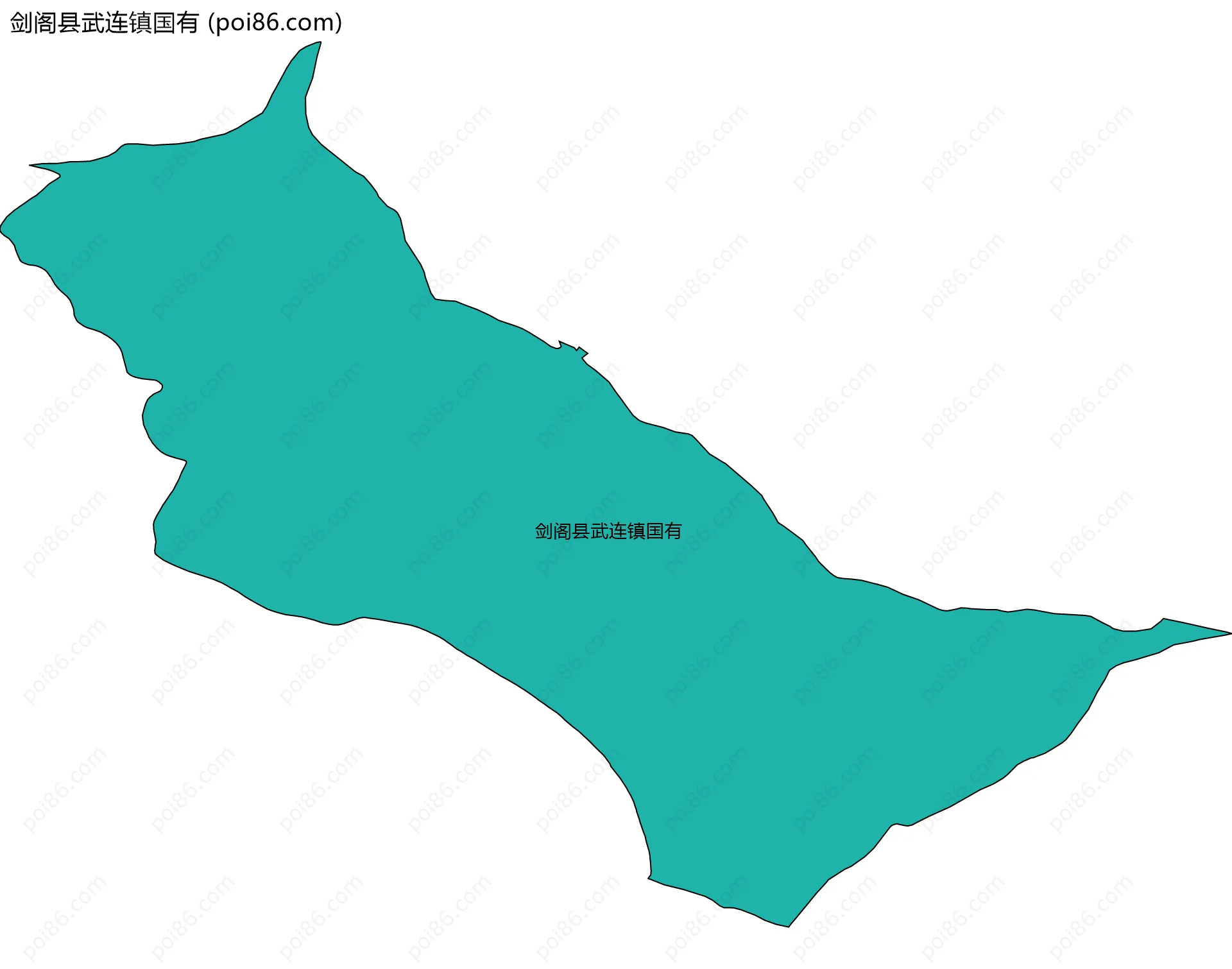 剑阁县武连镇国有边界地图