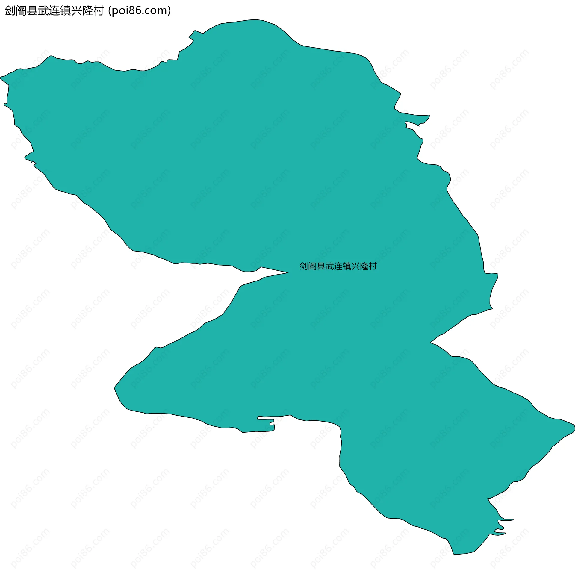 剑阁县武连镇兴隆村边界地图