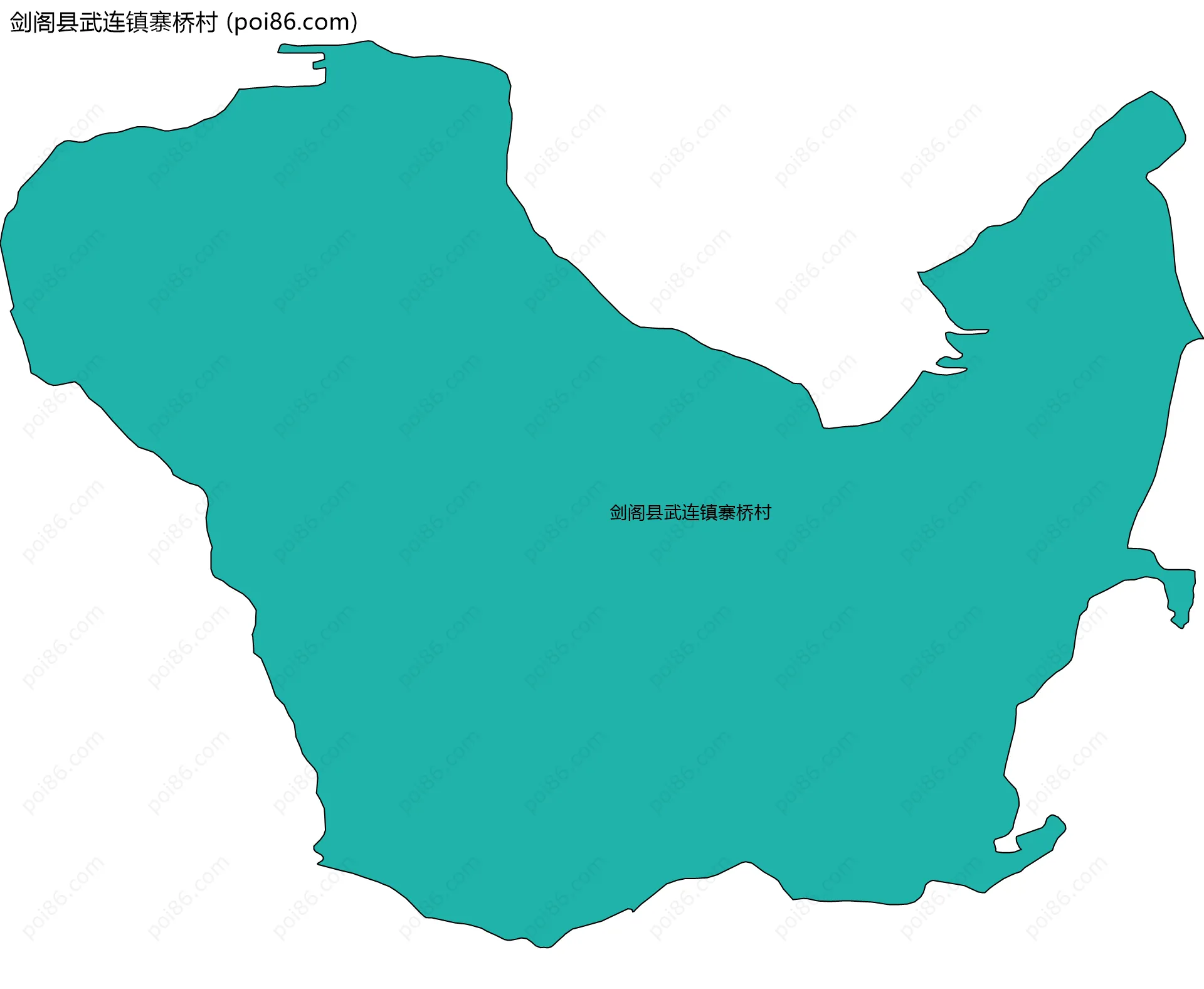 剑阁县武连镇寨桥村边界地图