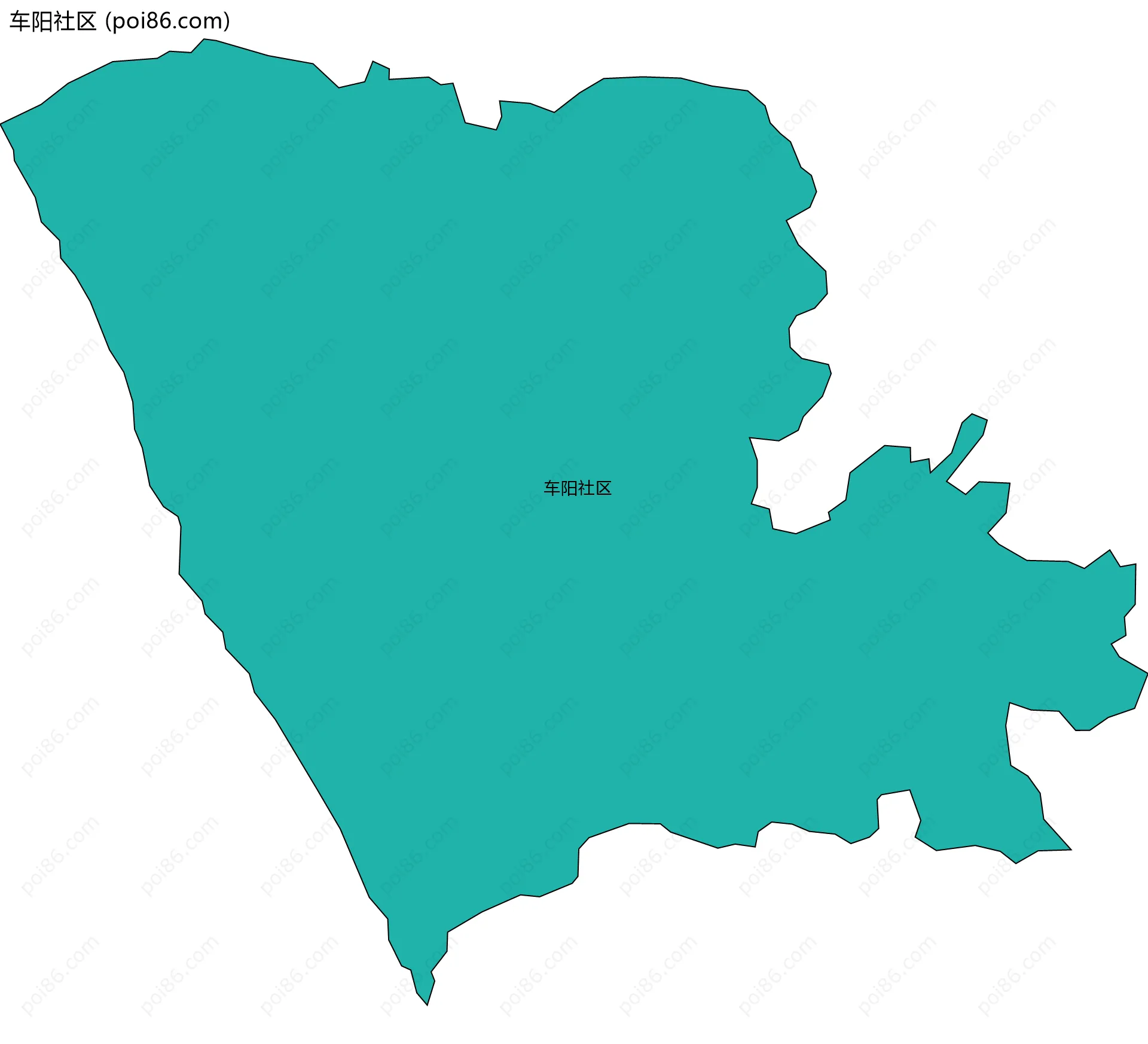 车阳社区边界地图