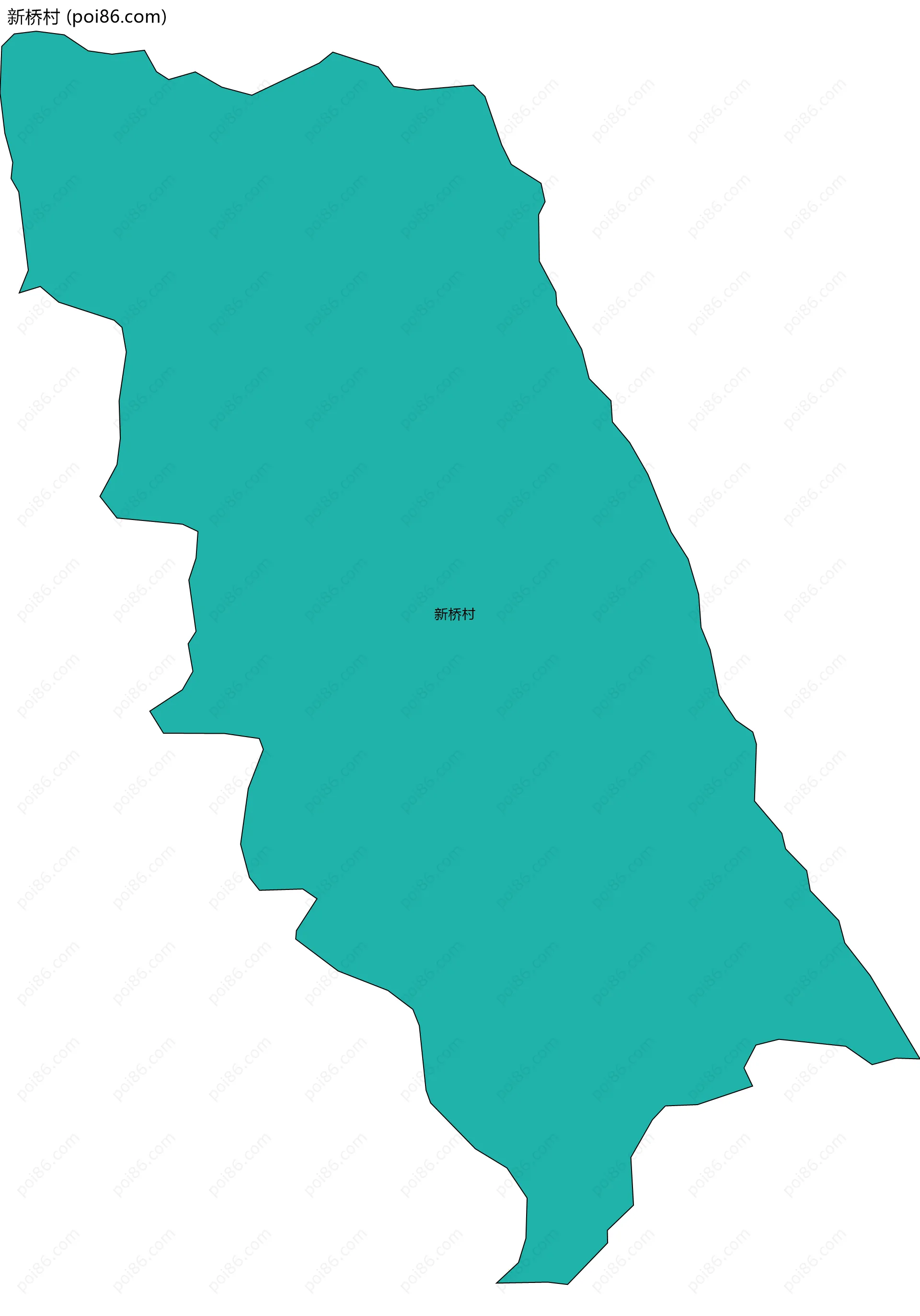 新桥村边界地图