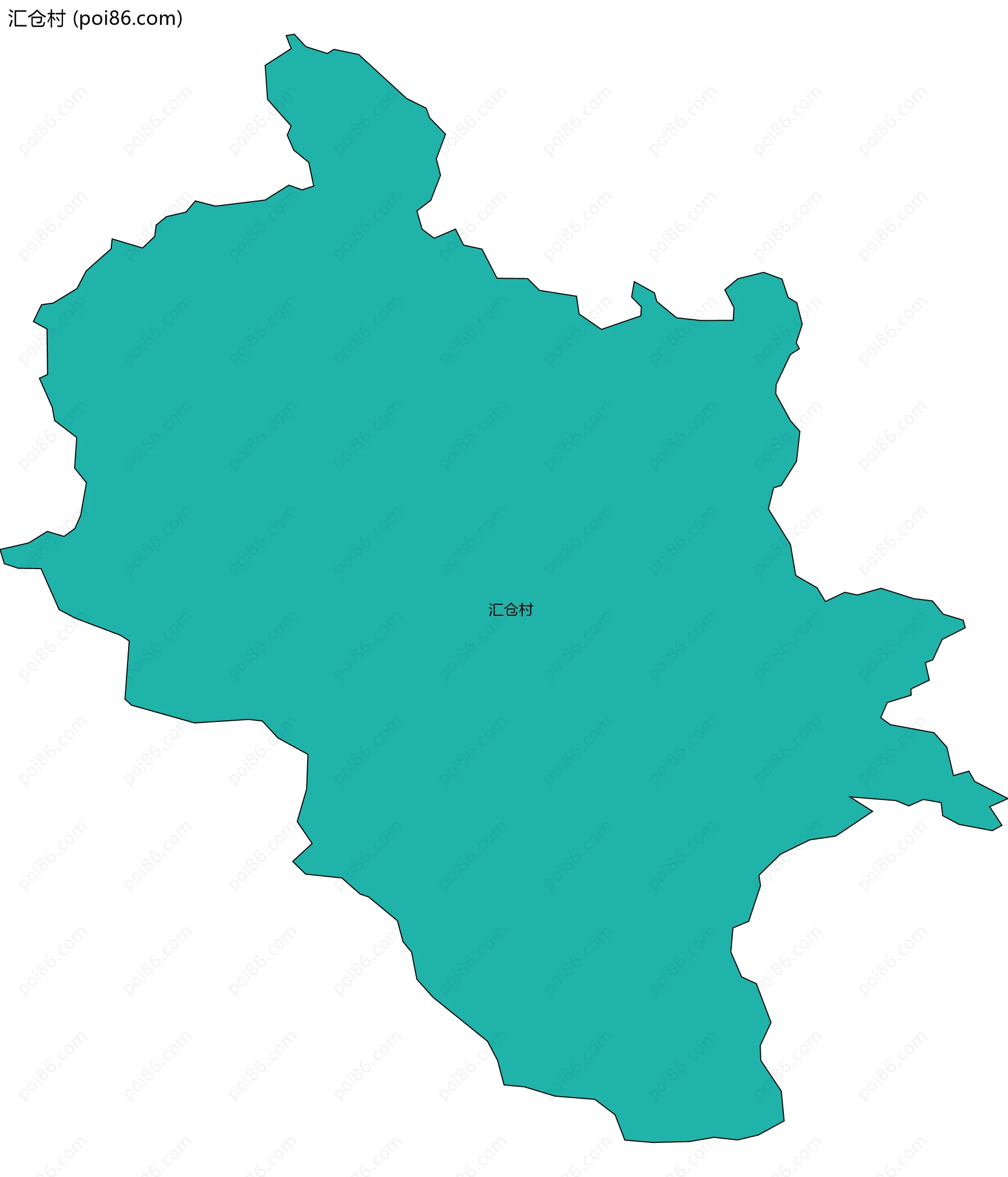 汇仓村边界地图