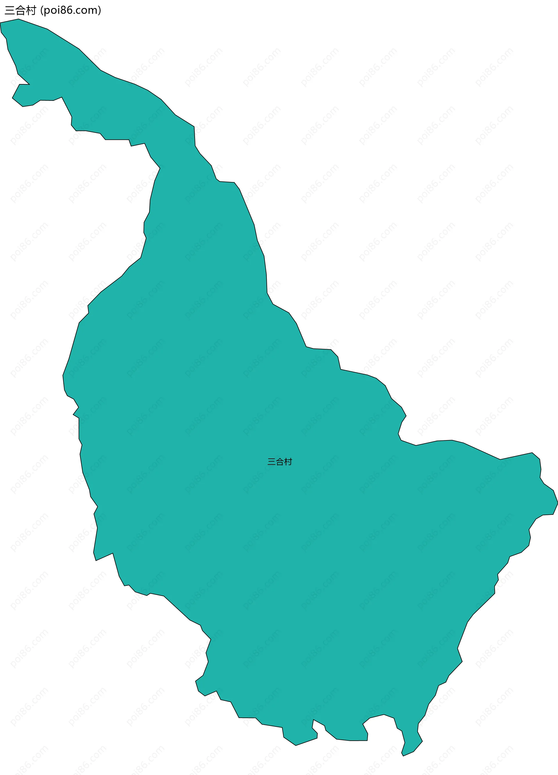 三合村边界地图