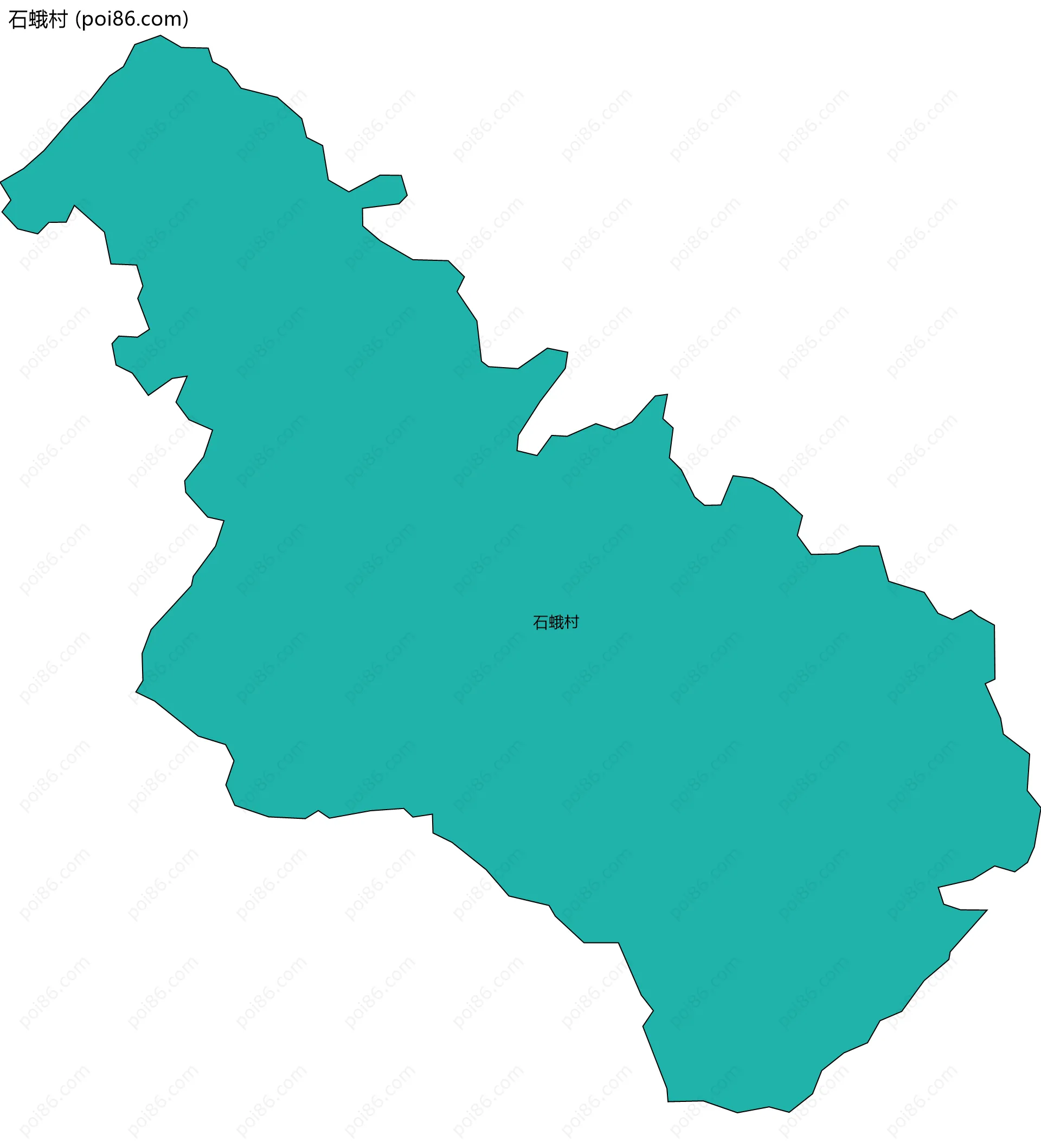 石蛾村边界地图