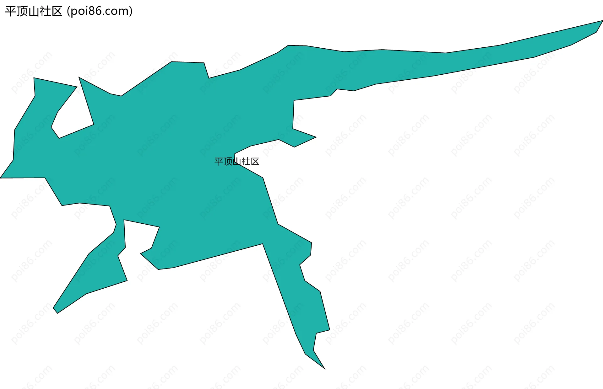 平顶山社区边界地图