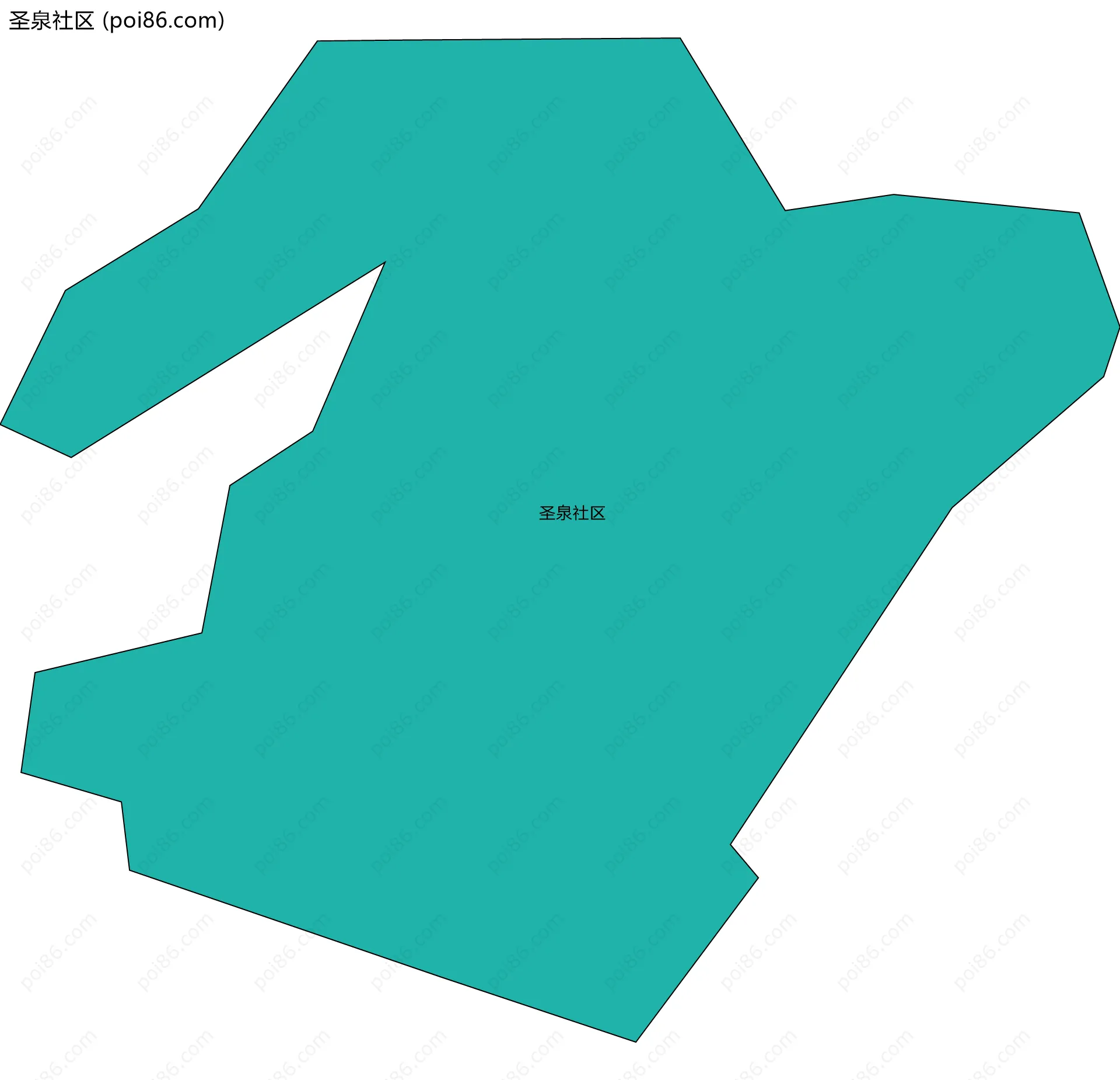 圣泉社区边界地图