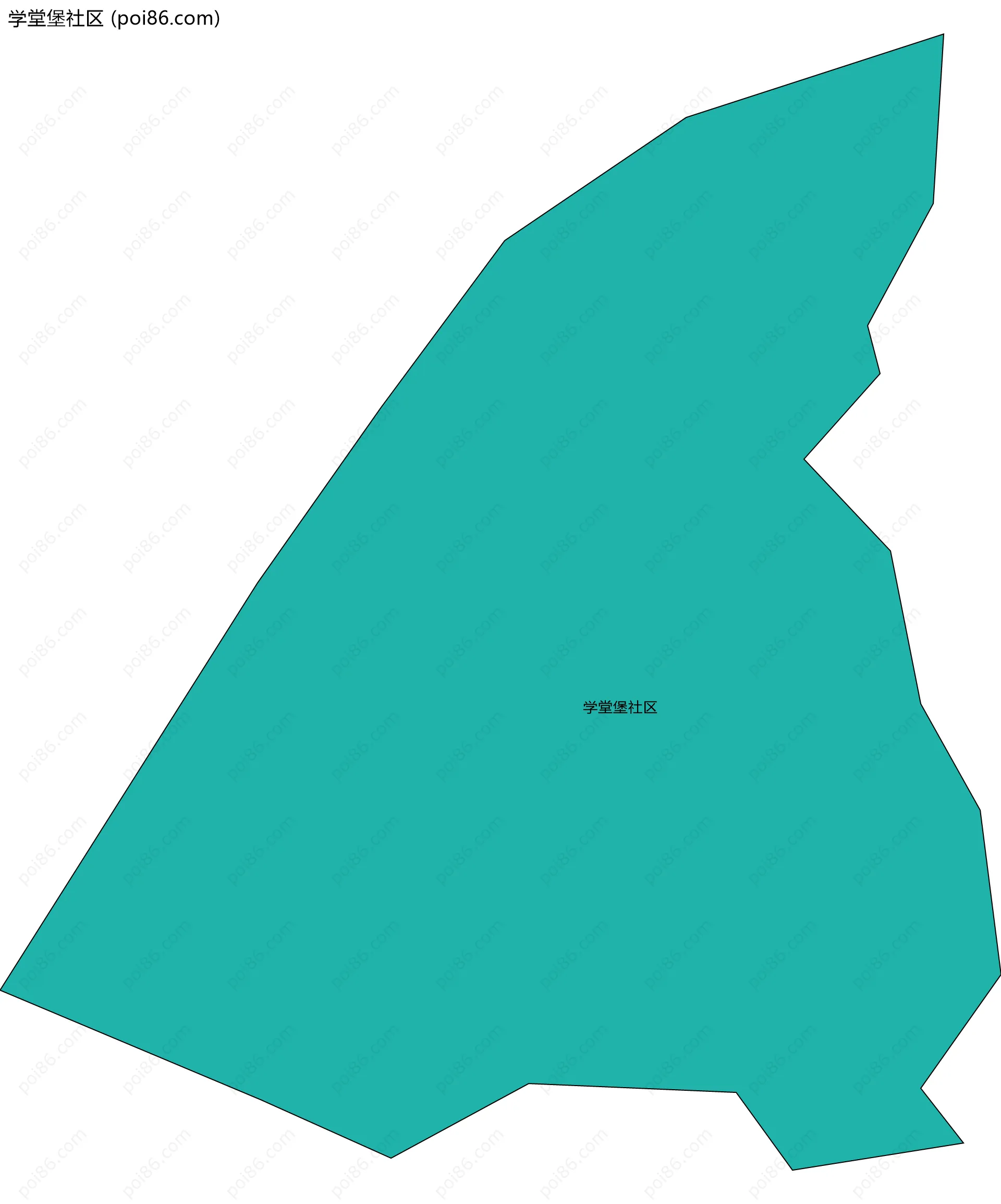 学堂堡社区边界地图