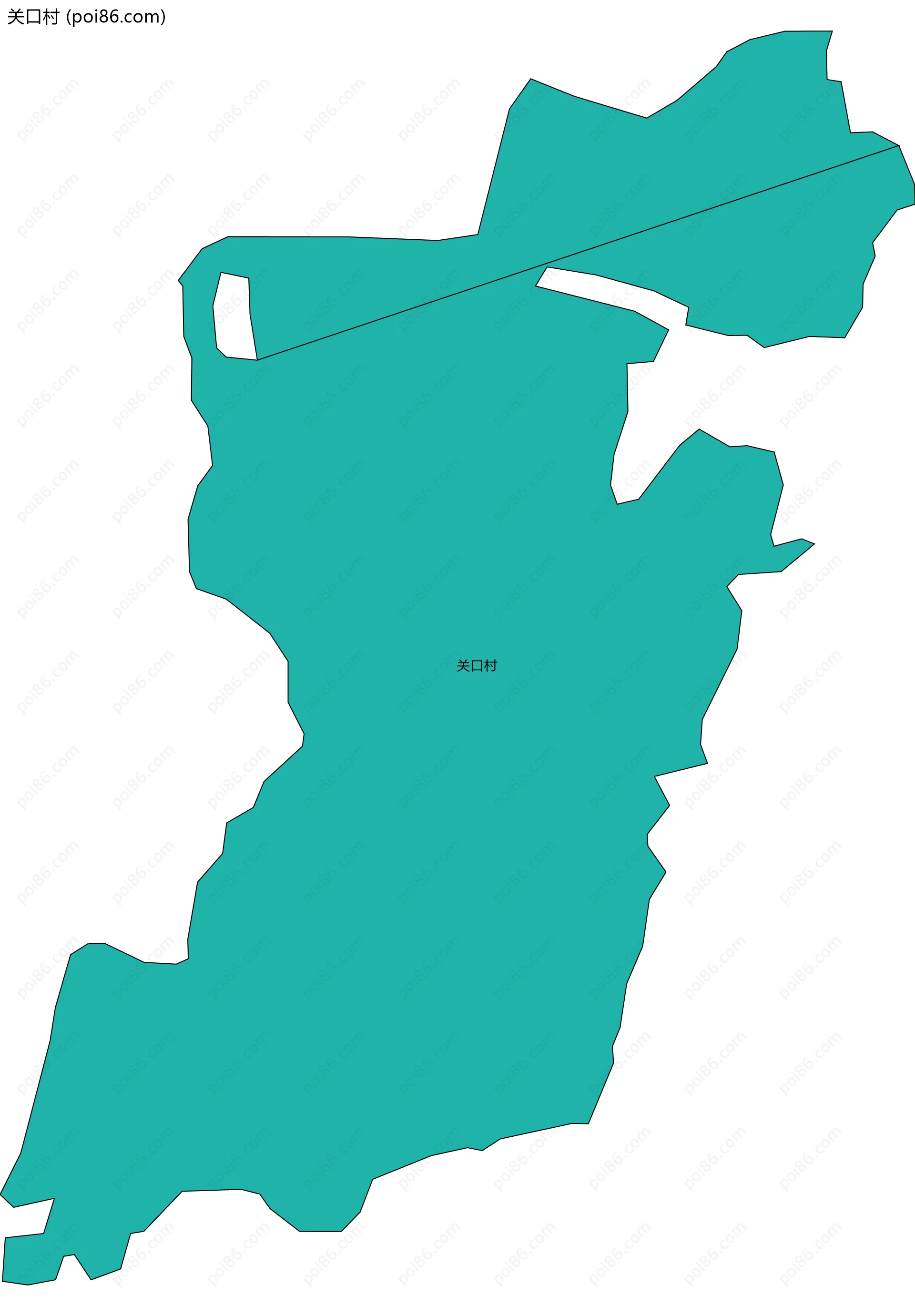 关口村边界地图