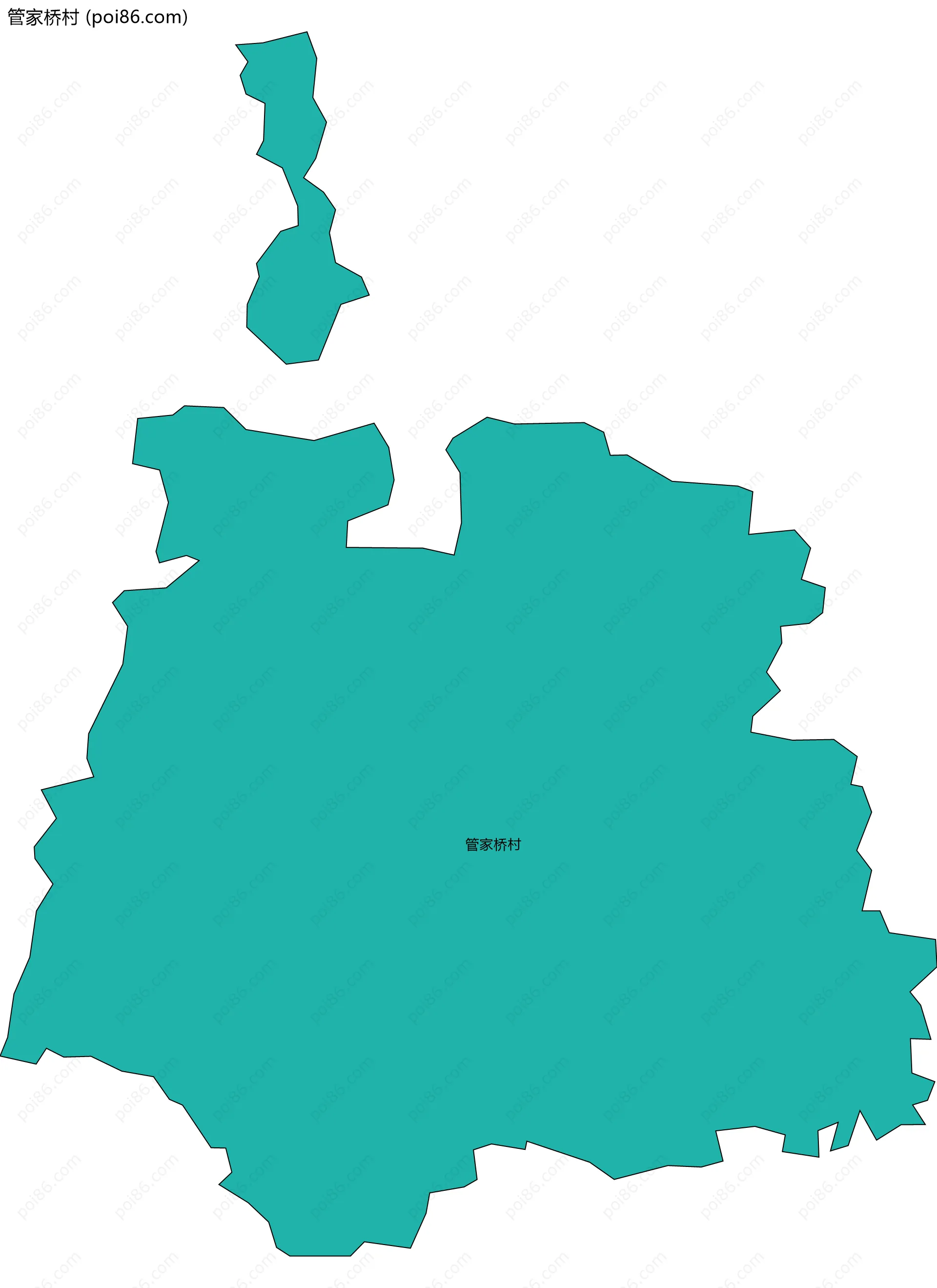 管家桥村边界地图