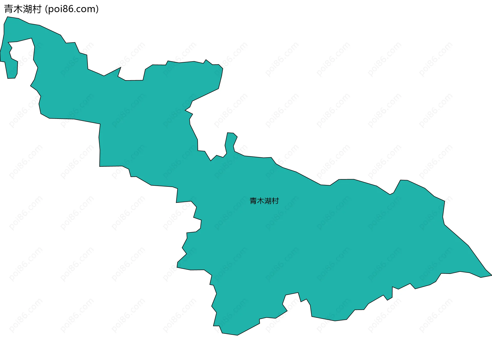 青木湖村边界地图