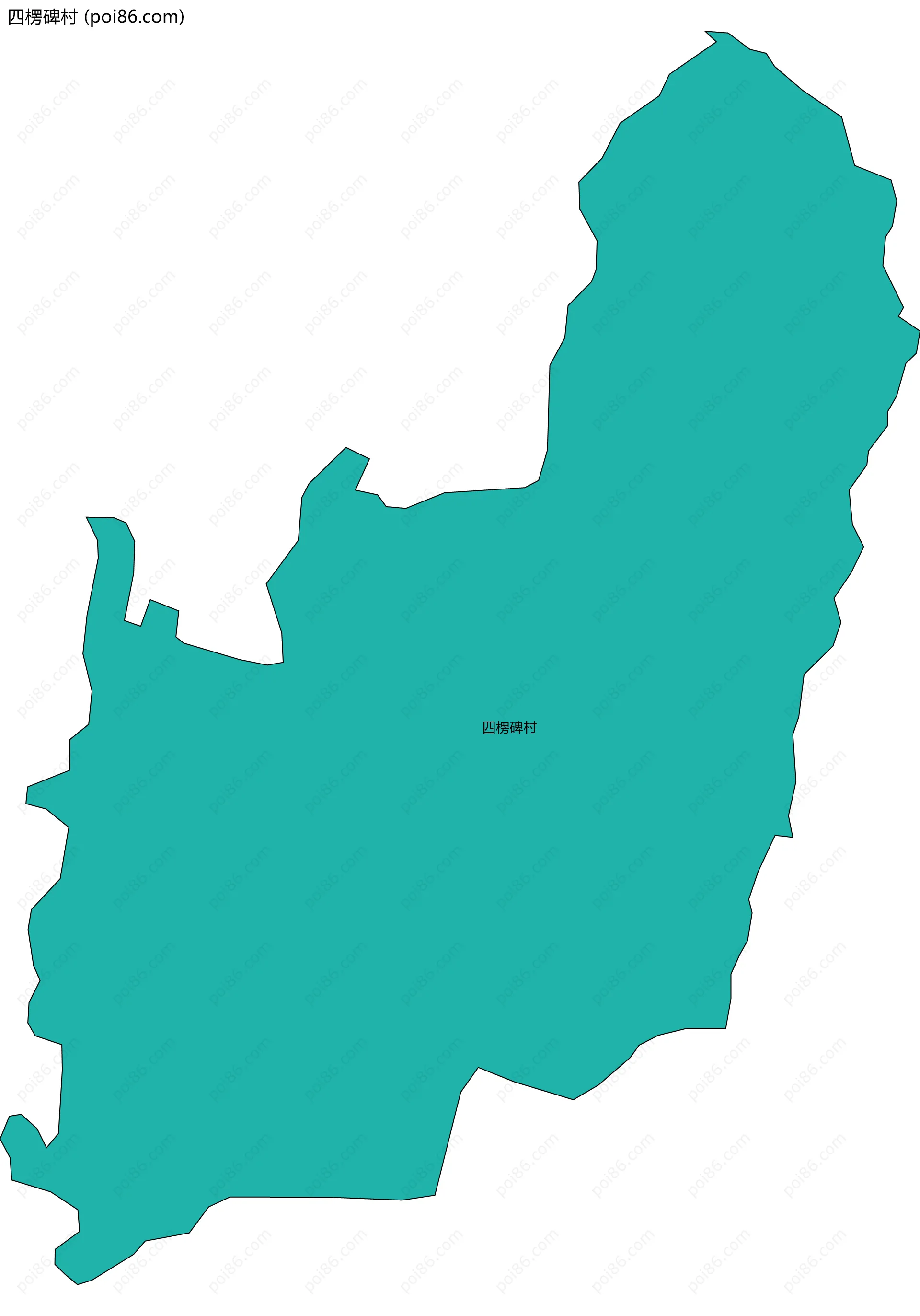 四楞碑村边界地图