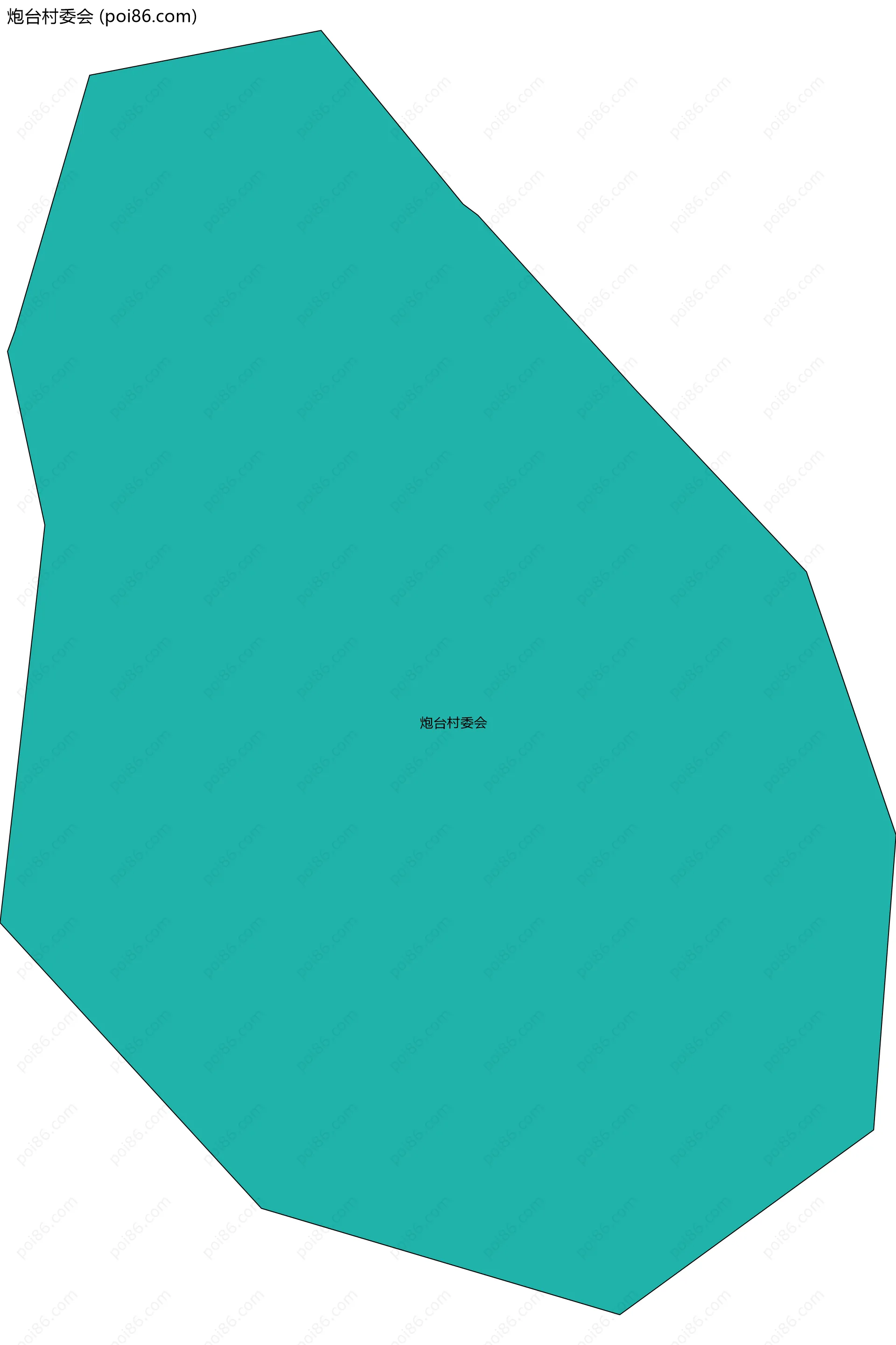 炮台村委会边界地图