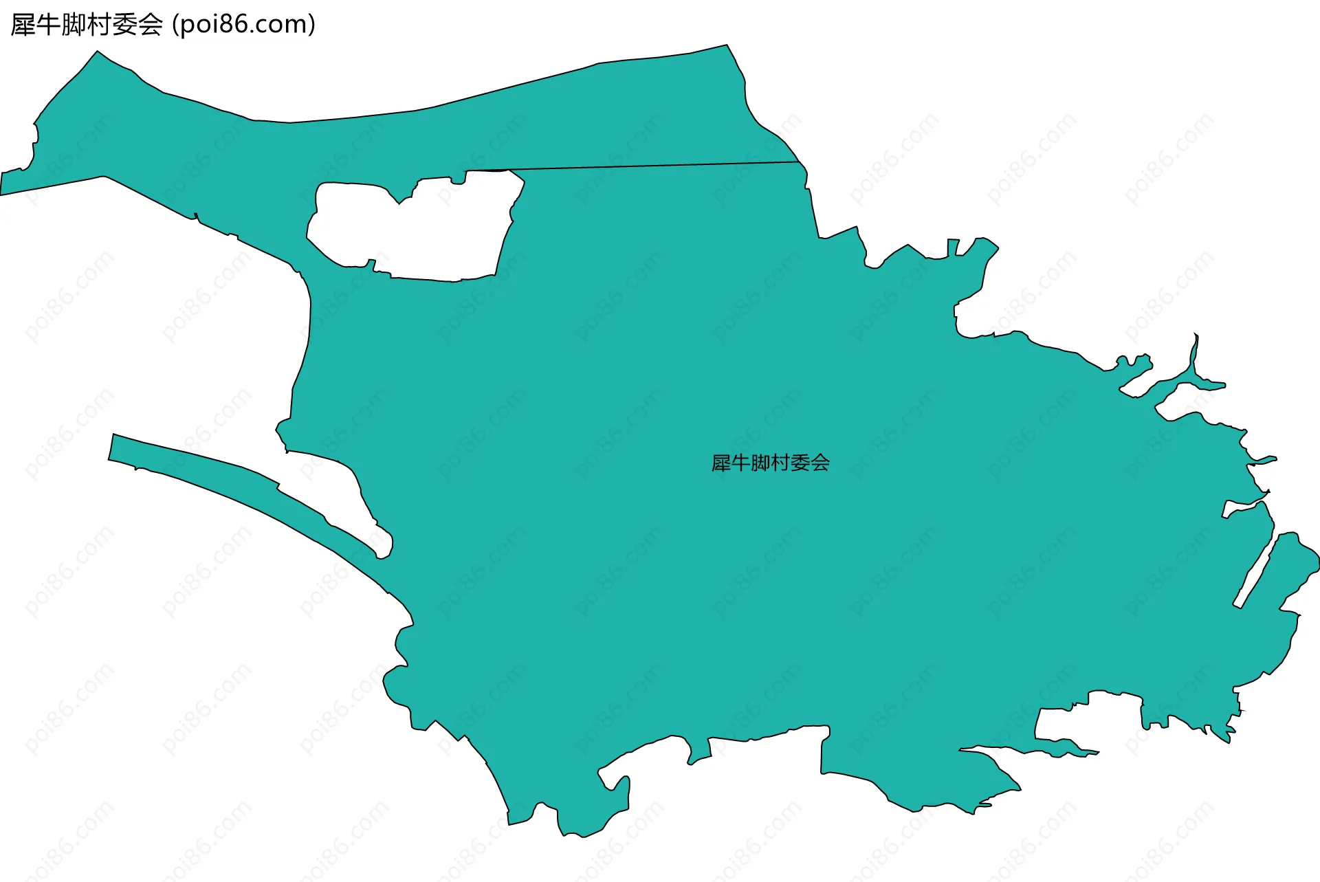 犀牛脚村委会边界地图