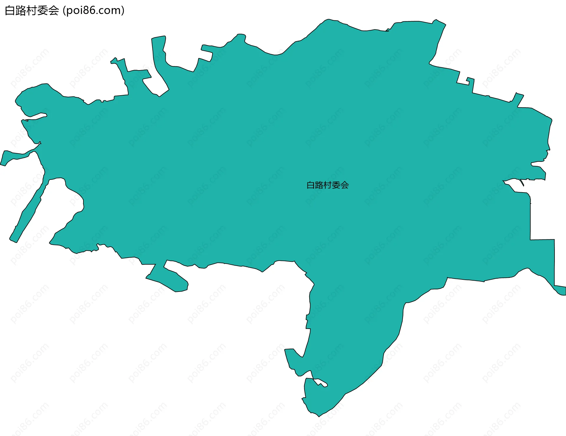 白路村委会边界地图