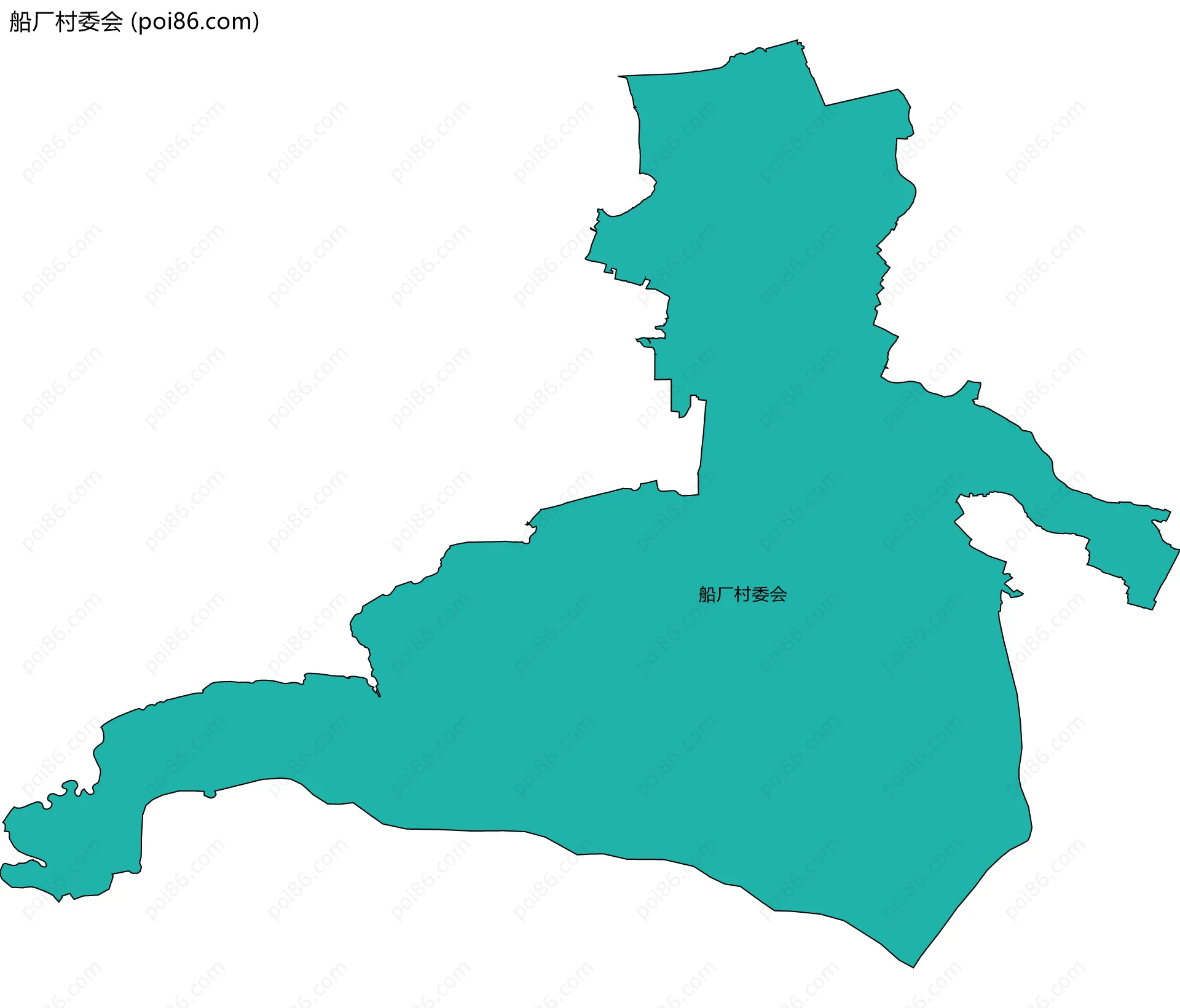 船厂村委会边界地图