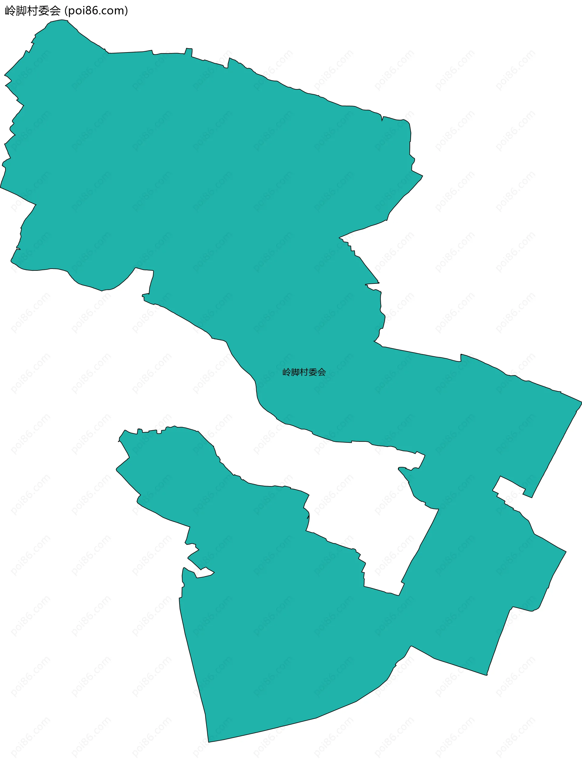 岭脚村委会边界地图