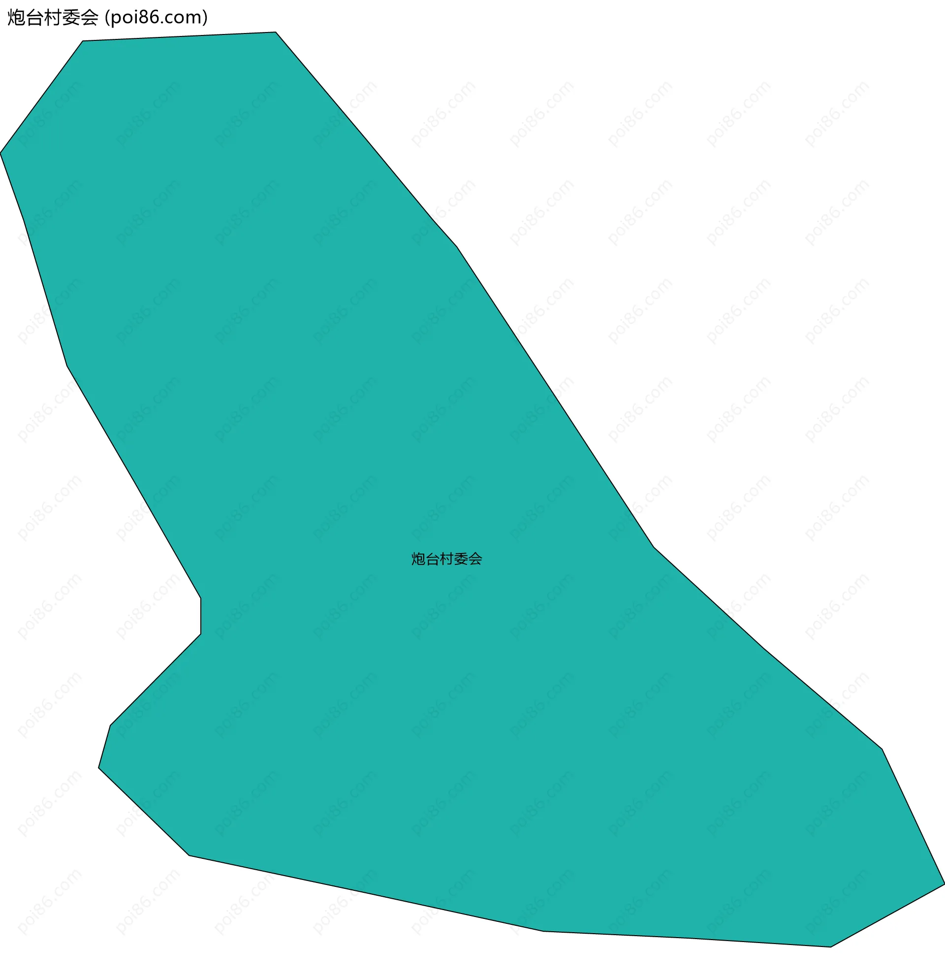 炮台村委会边界地图