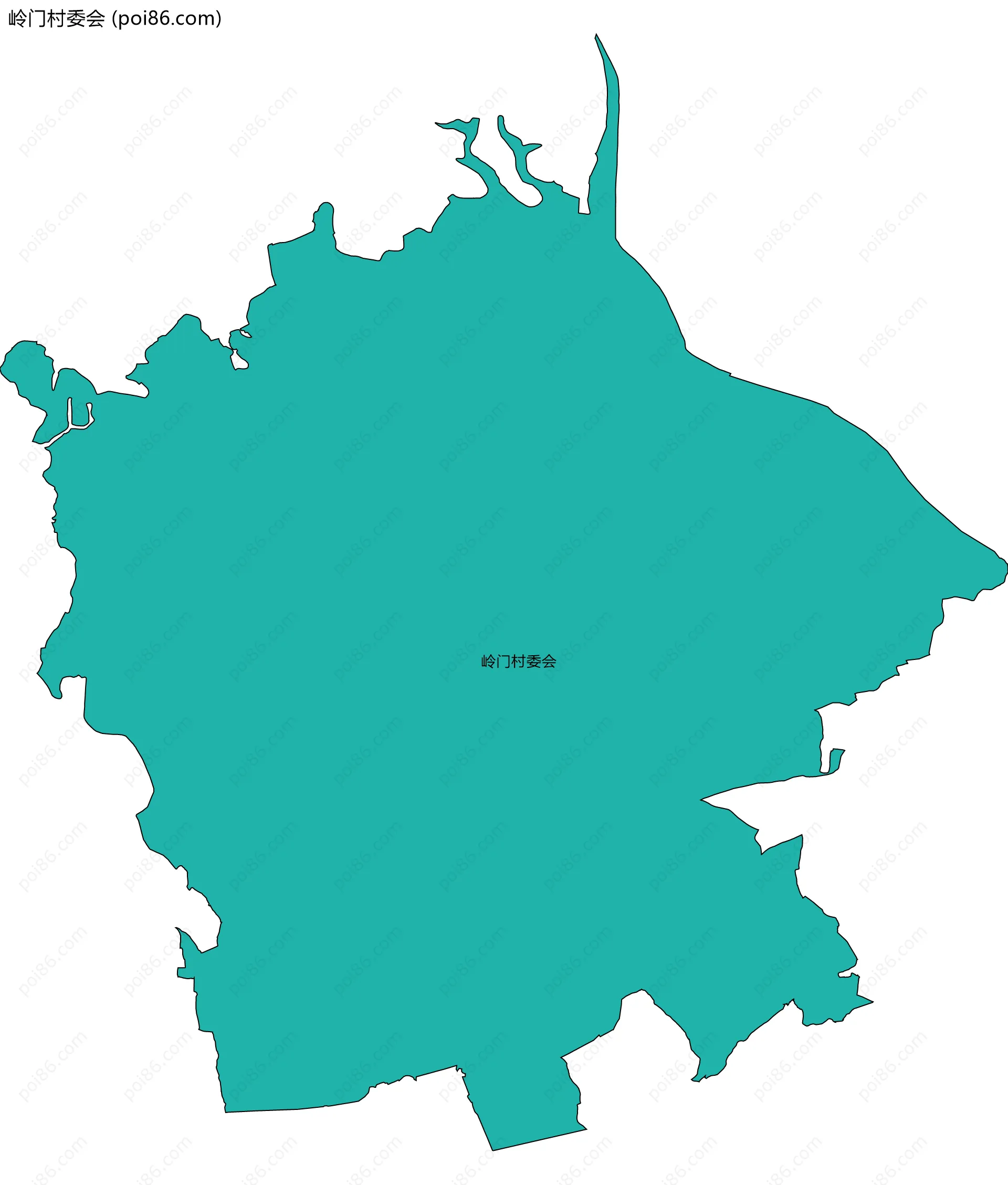 岭门村委会边界地图