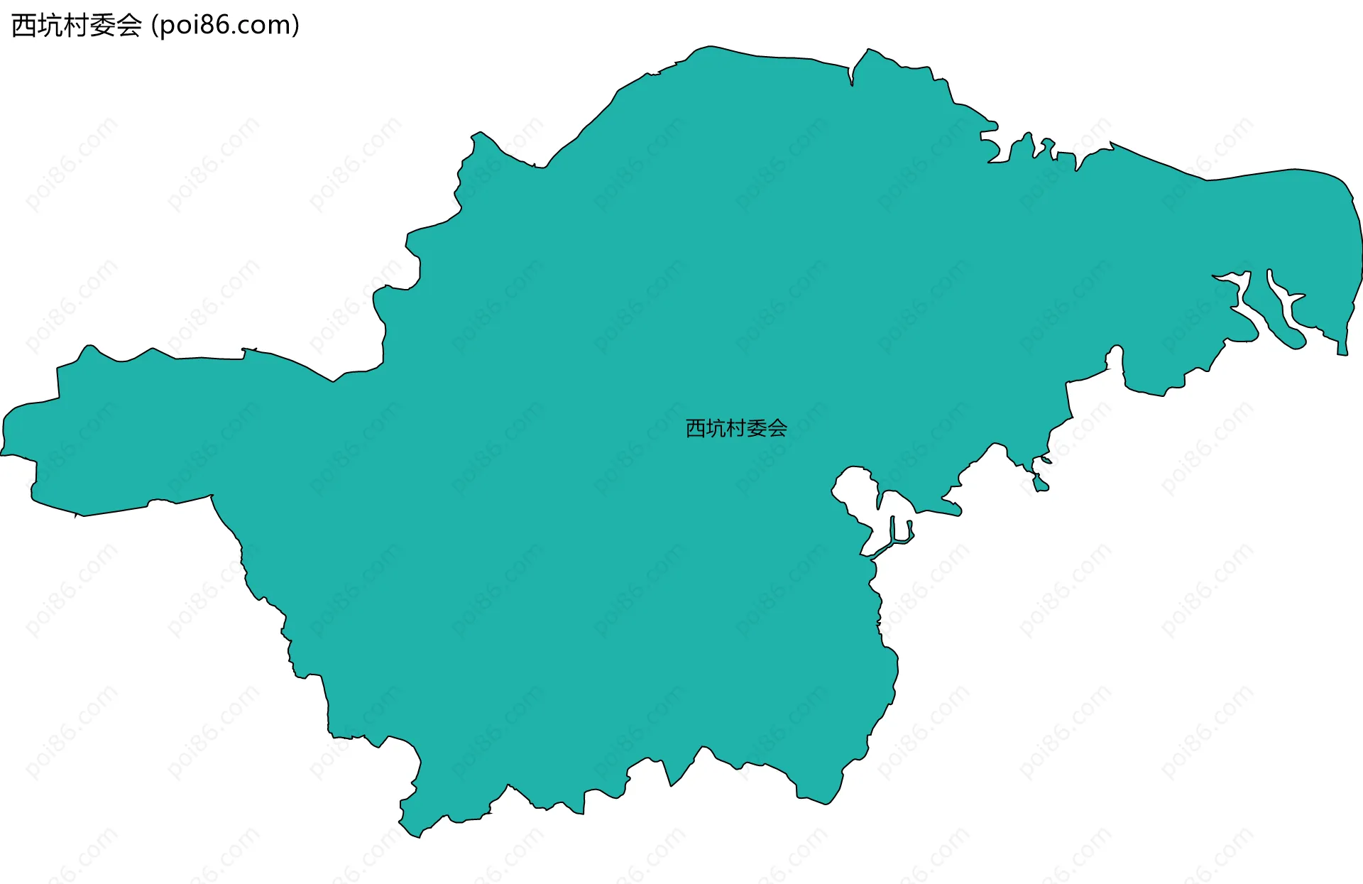 西坑村委会边界地图