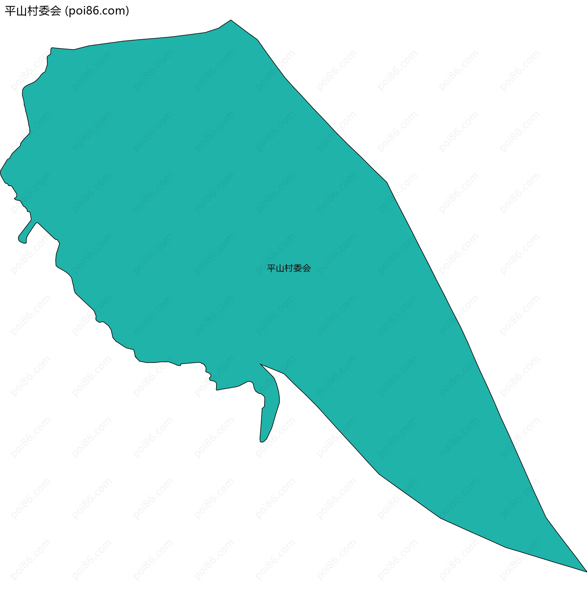 平山村委会边界地图