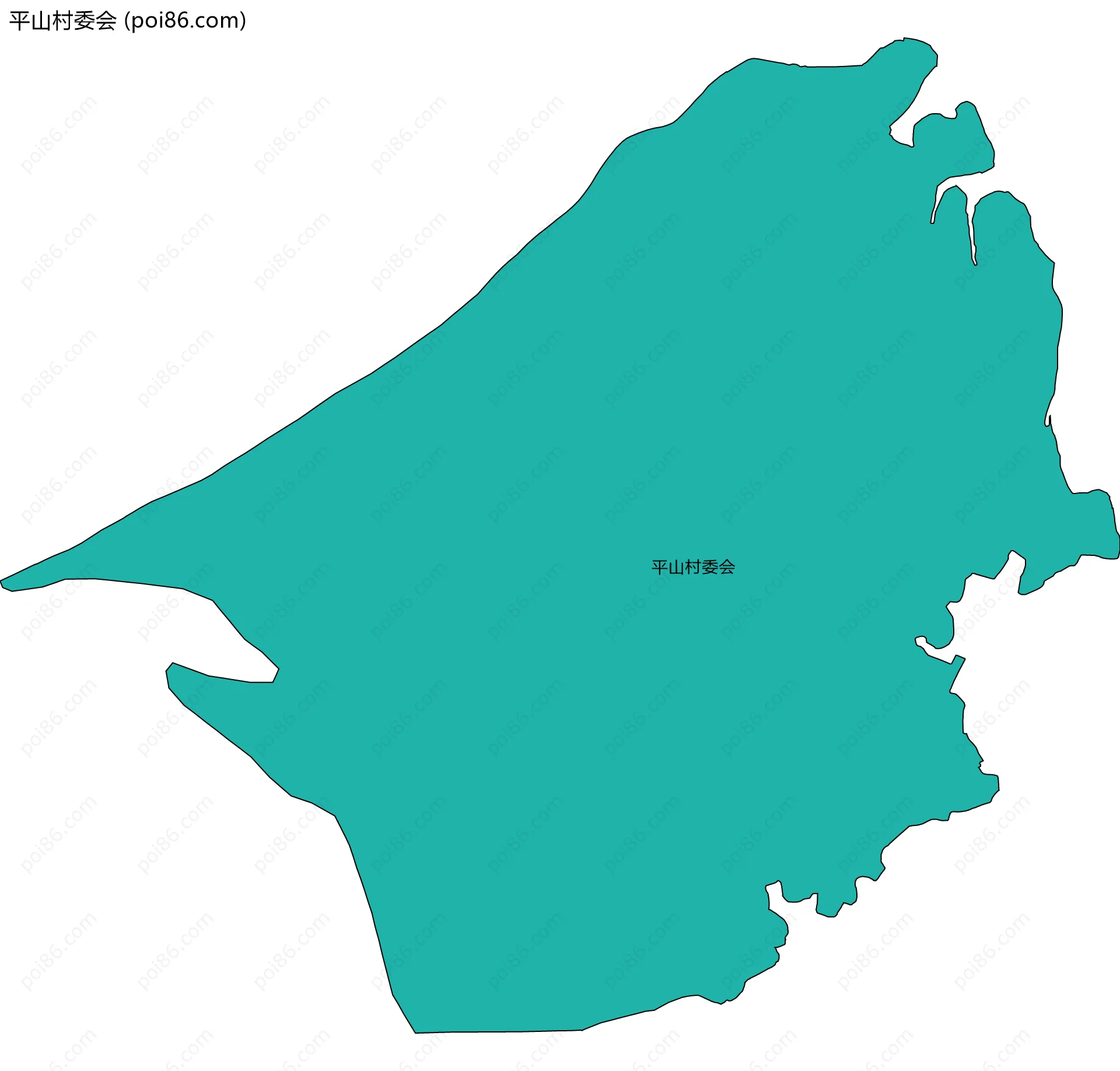 平山村委会边界地图