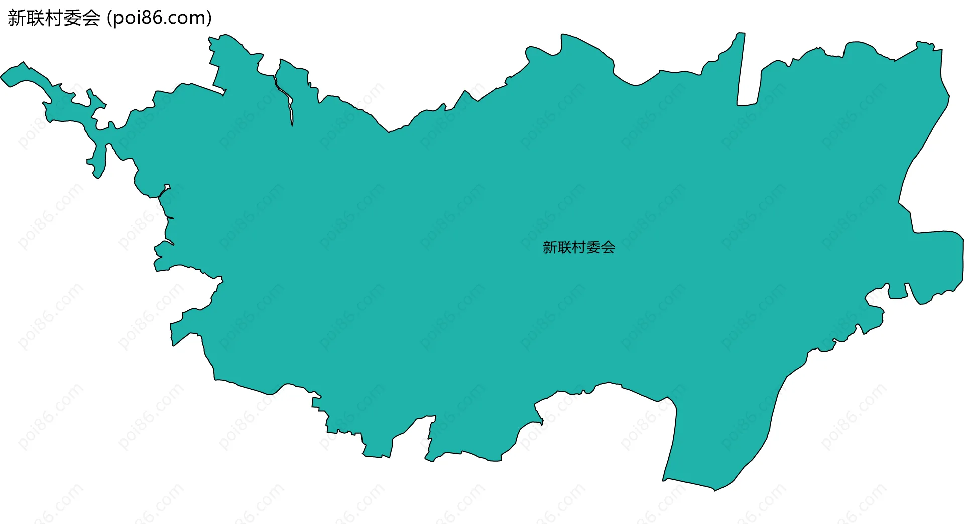 新联村委会边界地图