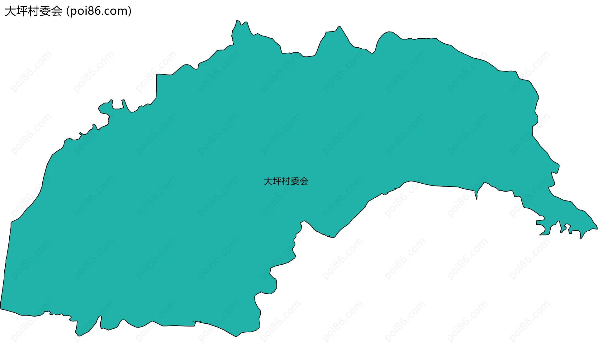 大坪村委会边界地图