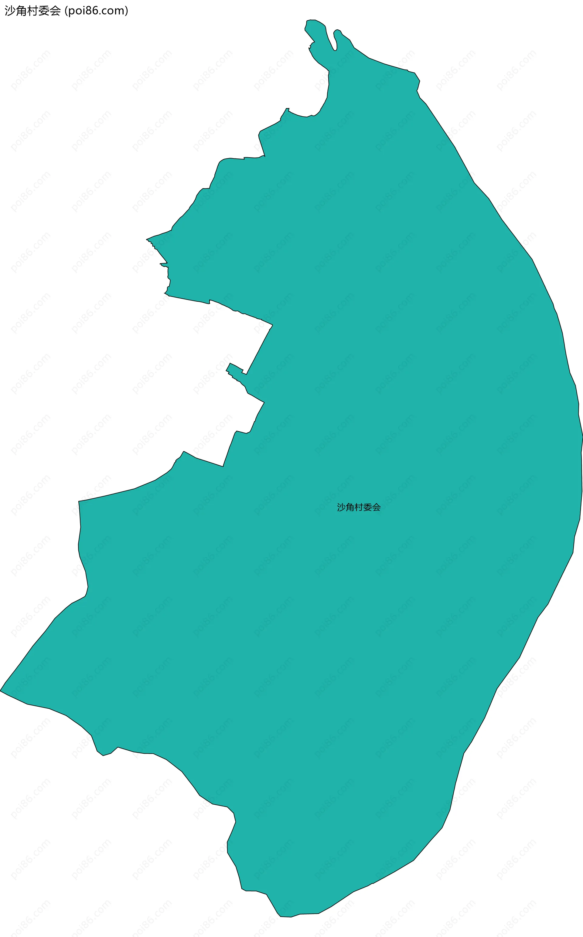 沙角村委会边界地图