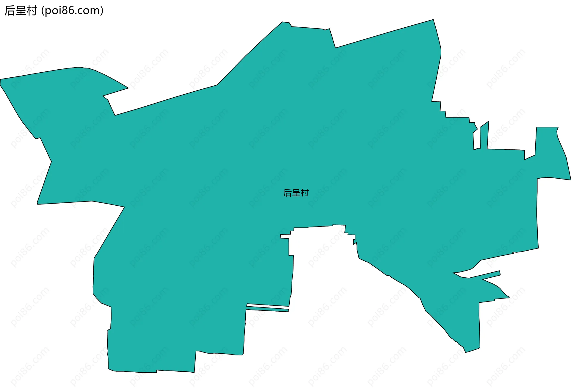 后呈村边界地图