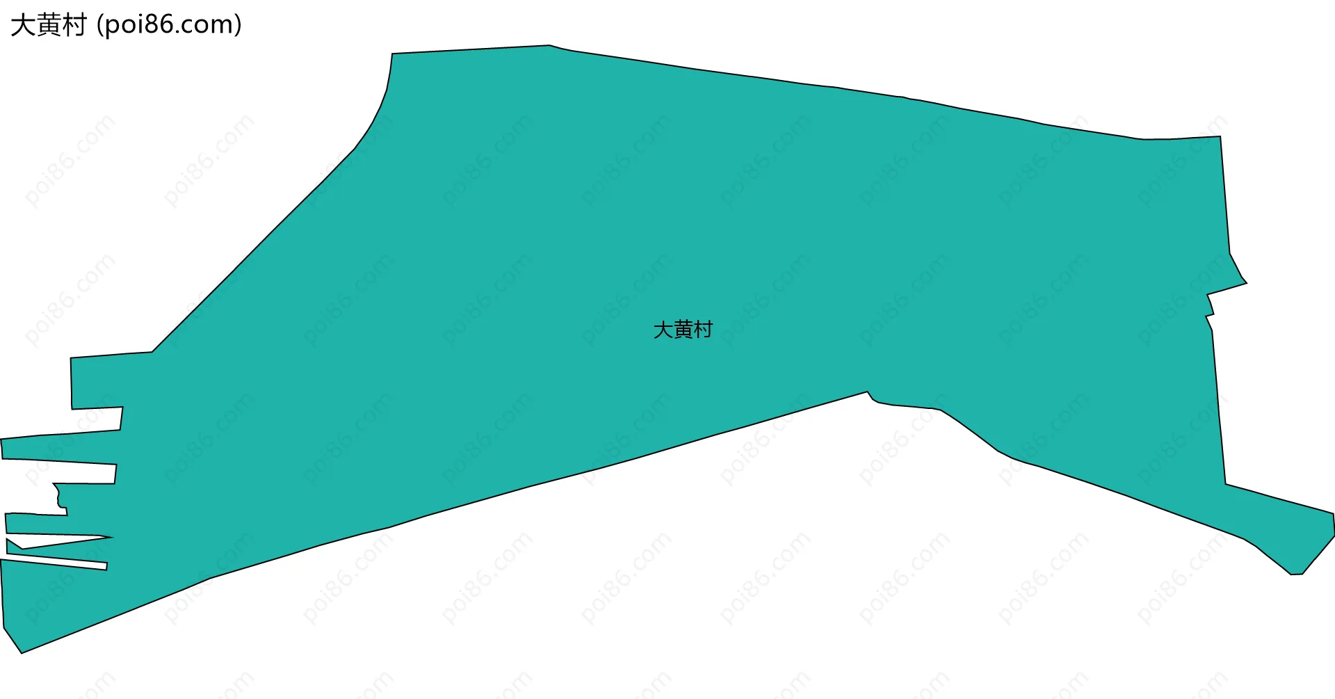 大黄村边界地图