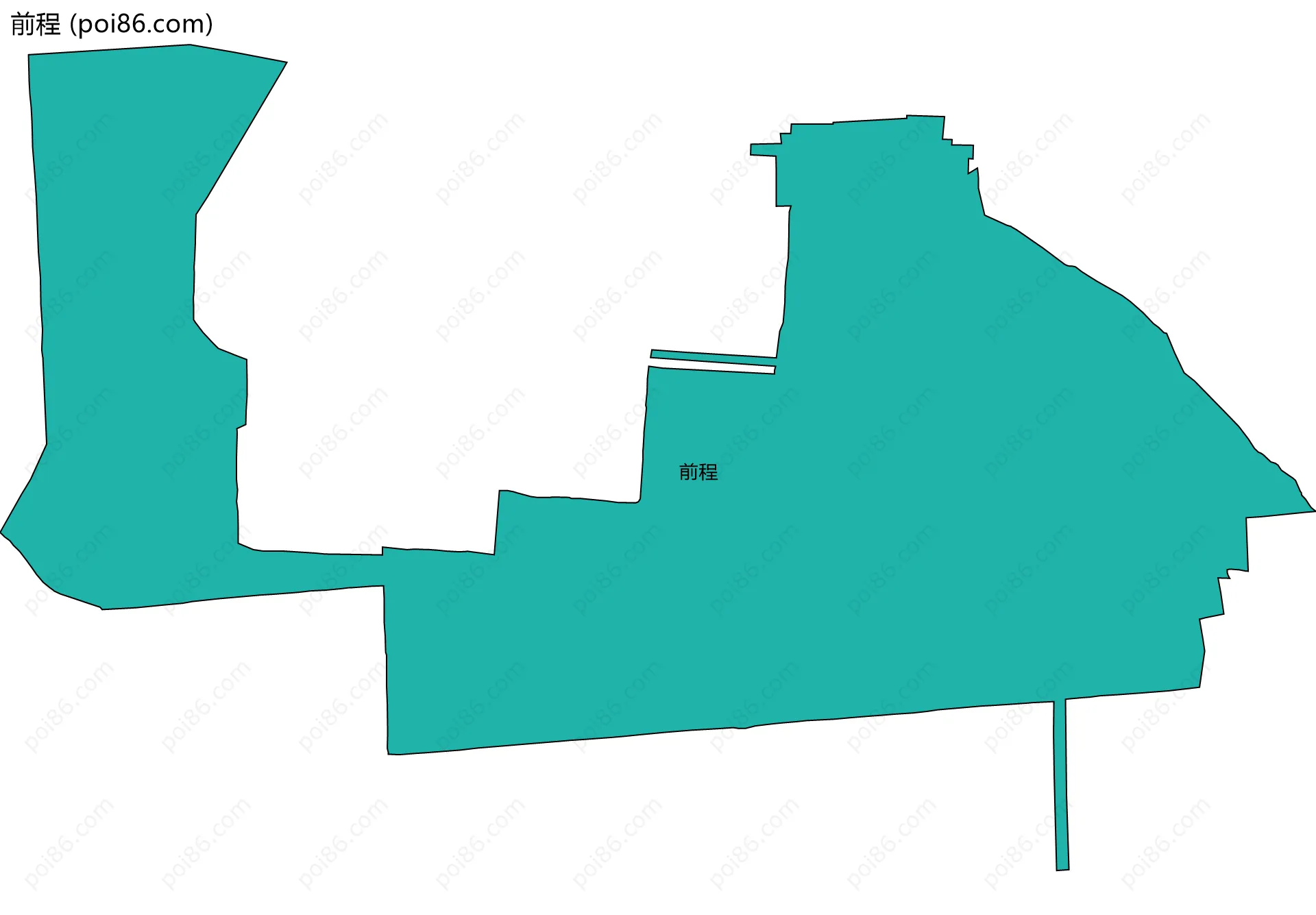 前程边界地图