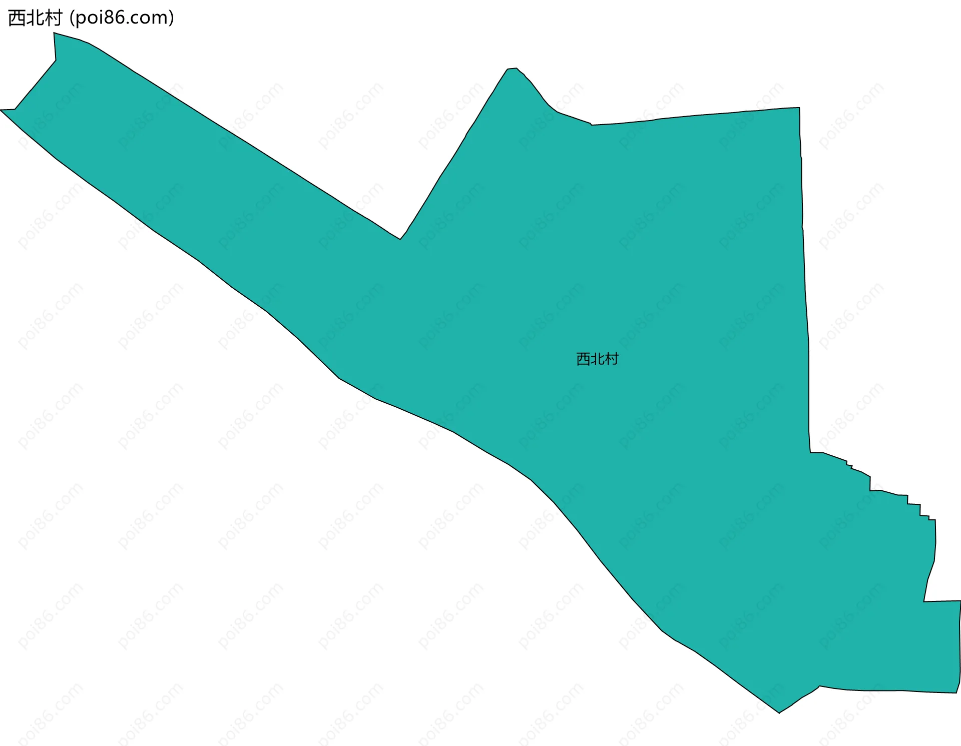 西北村边界地图