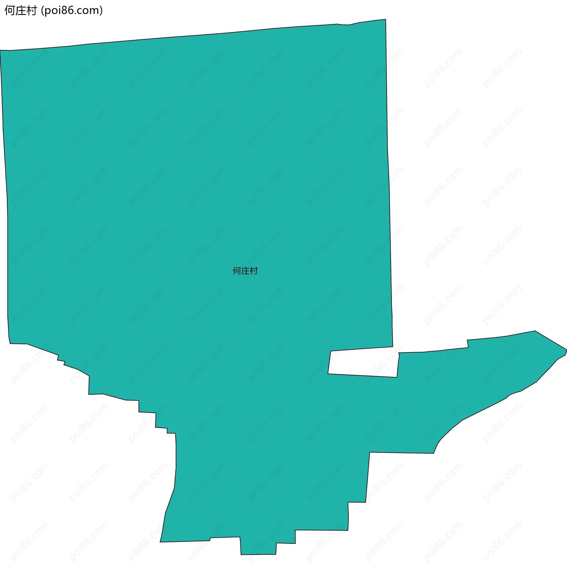 何庄村边界地图