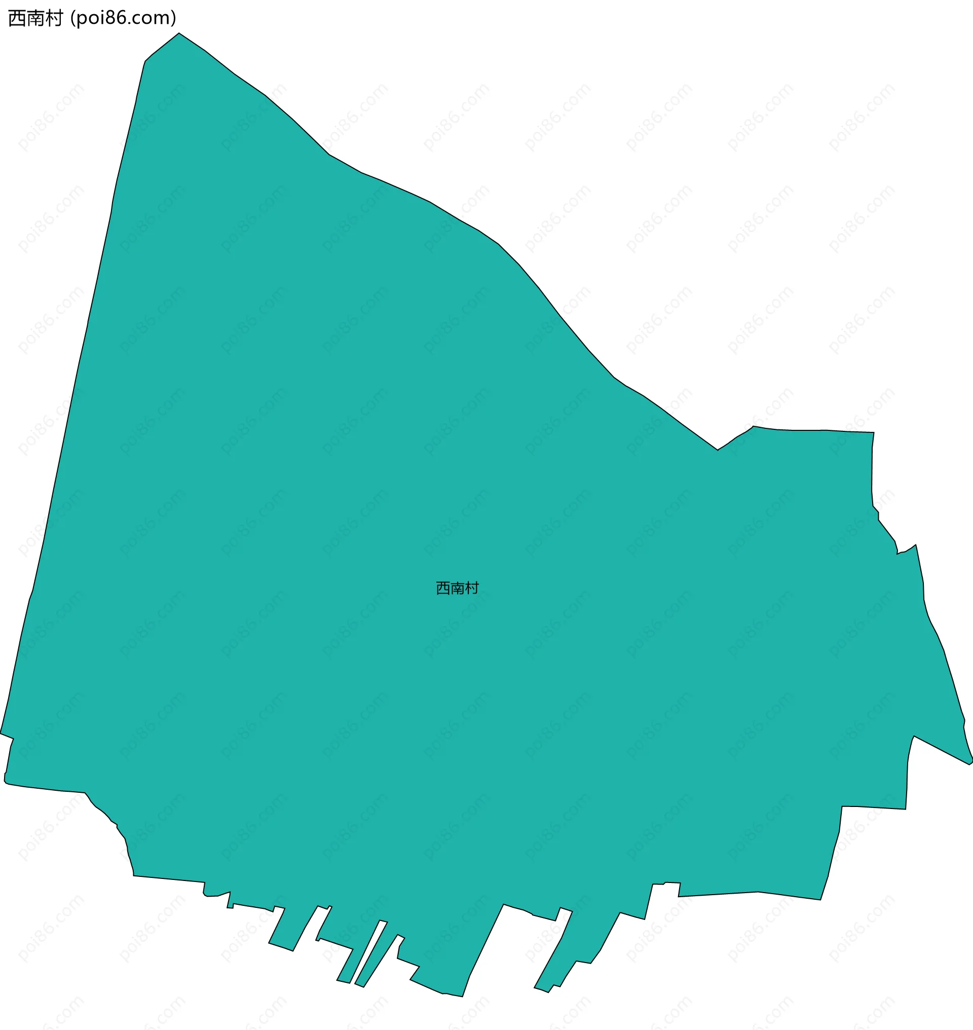 西南村边界地图