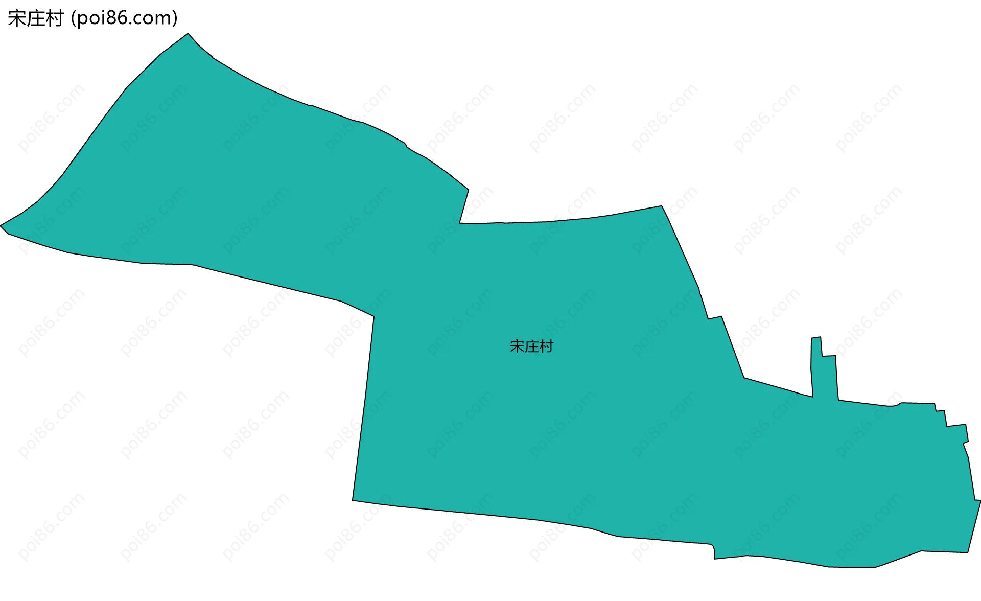 宋庄村边界地图