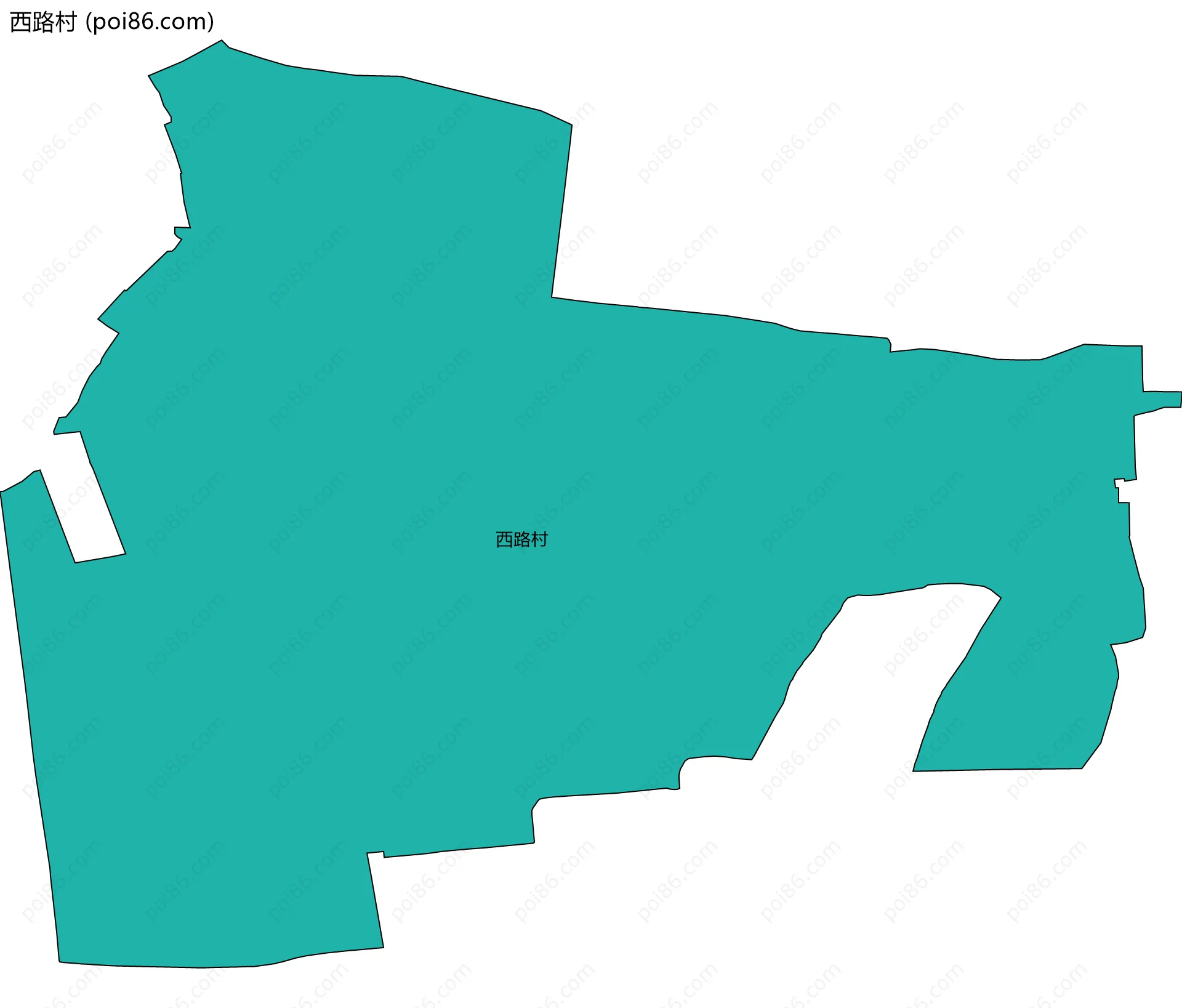 西路村边界地图