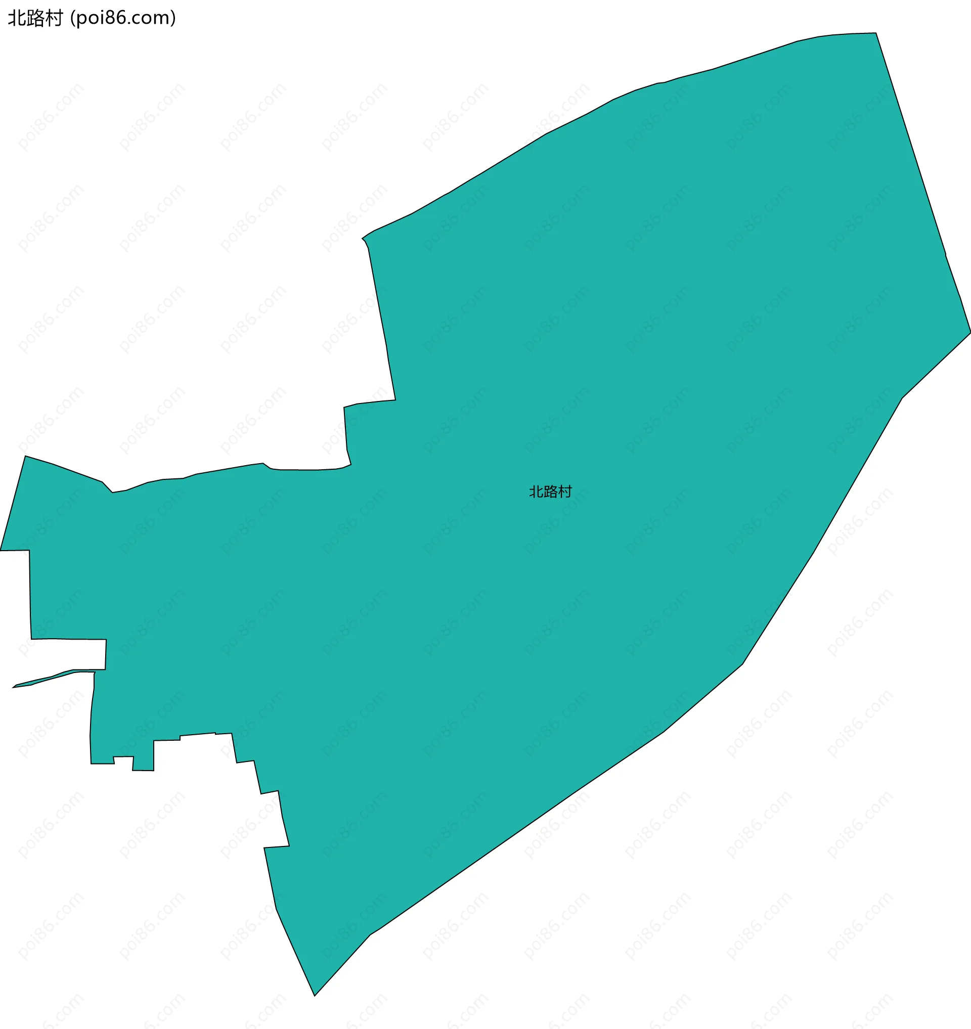 北路村边界地图