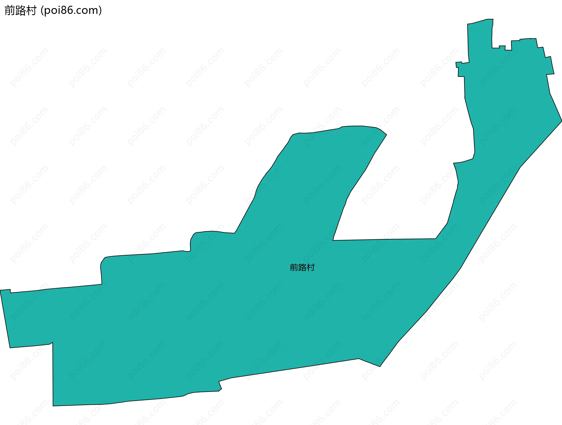 前路村边界地图