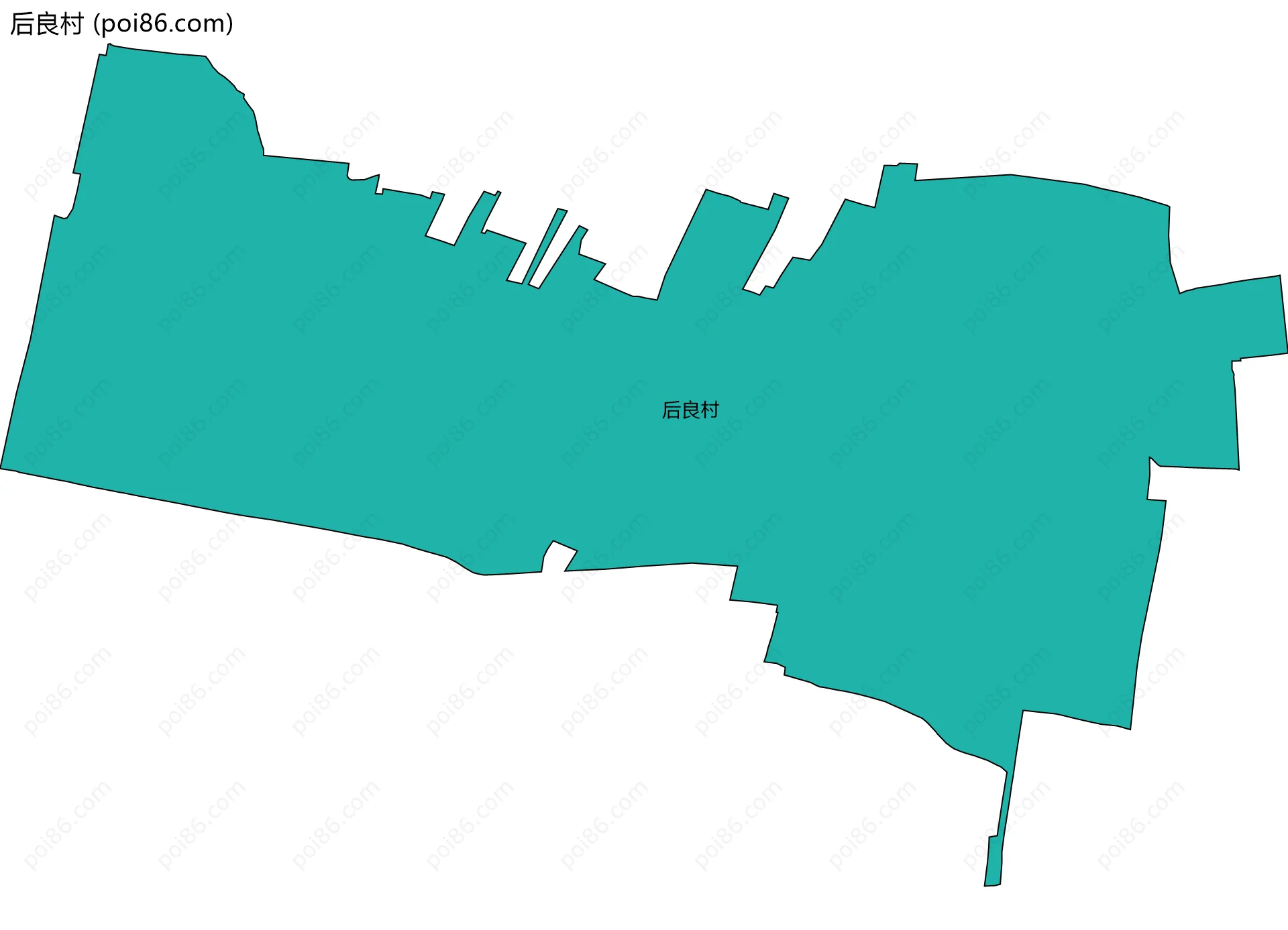 后良村边界地图