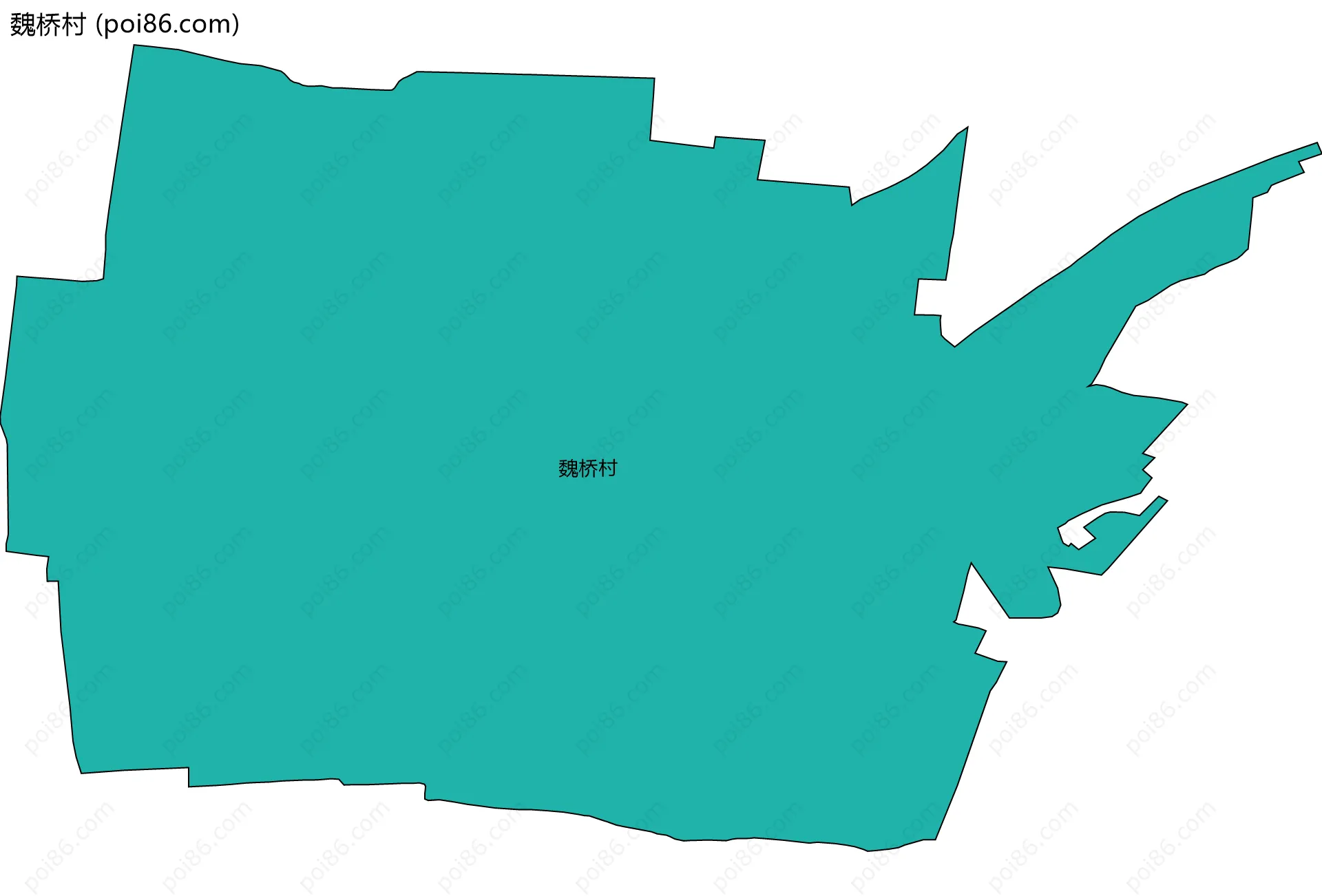 魏桥村边界地图
