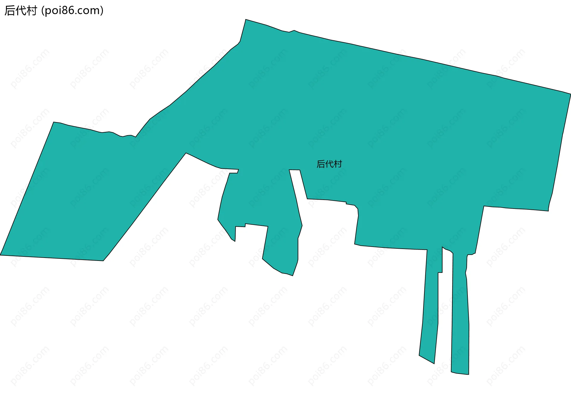 后代村边界地图