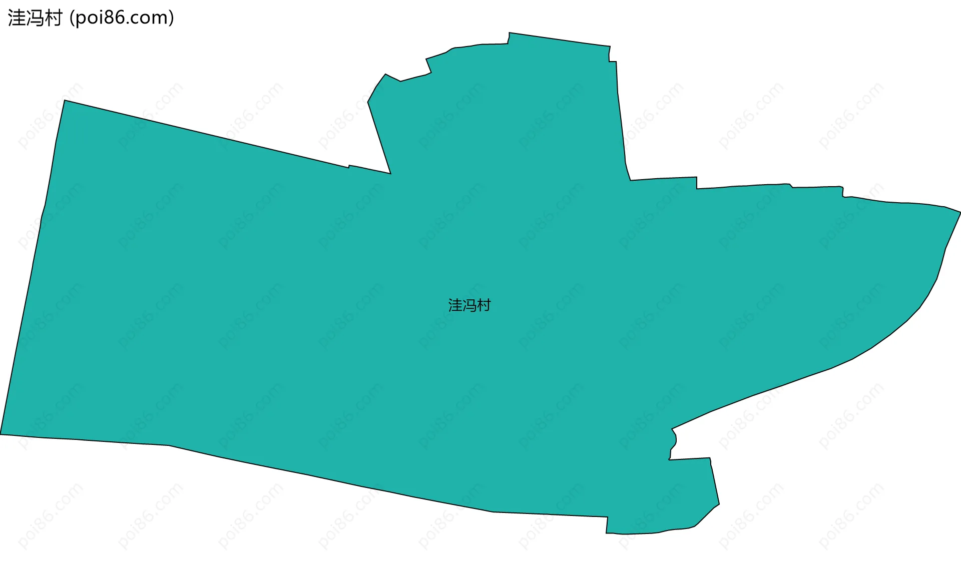 洼冯村边界地图