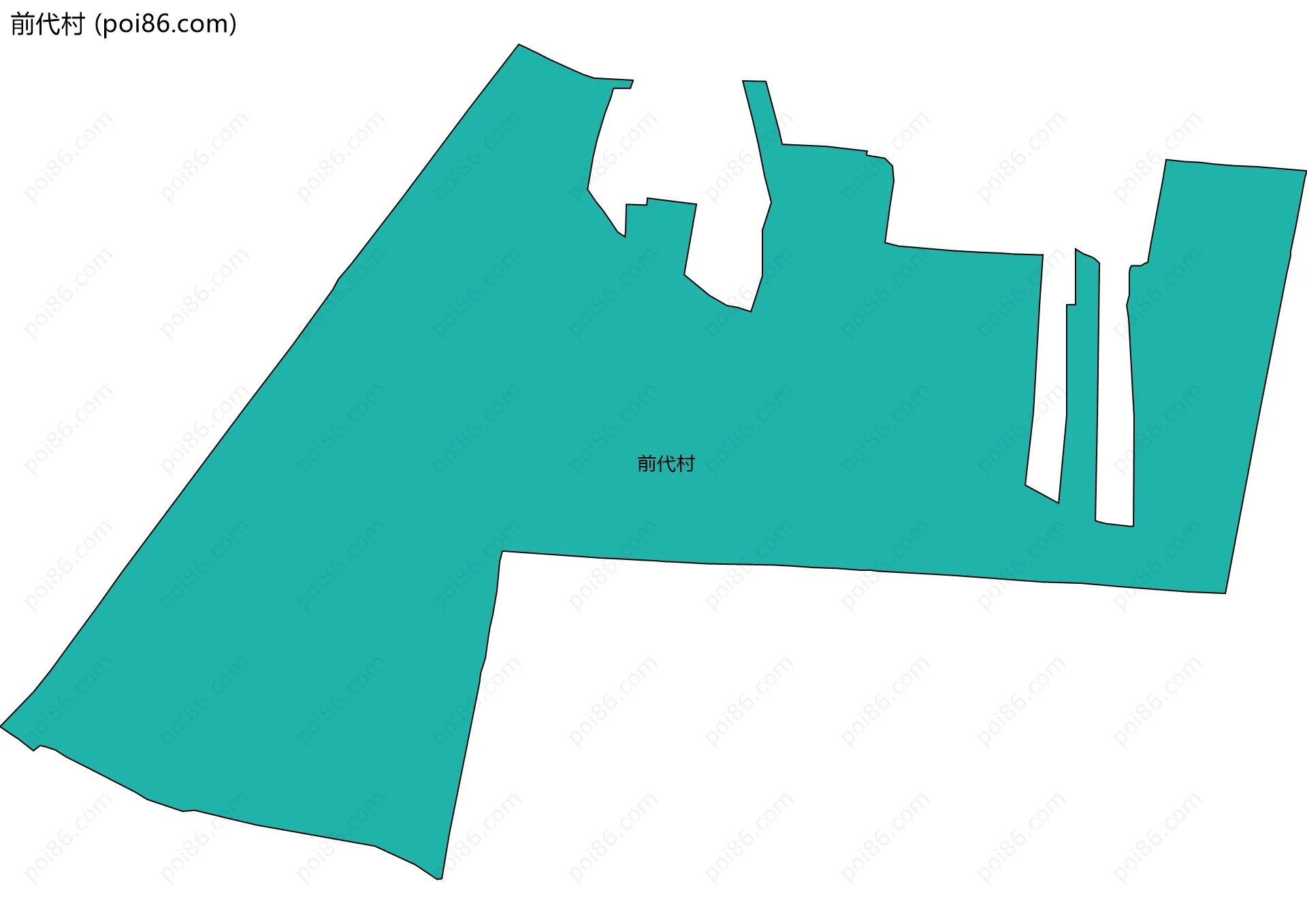 前代村边界地图