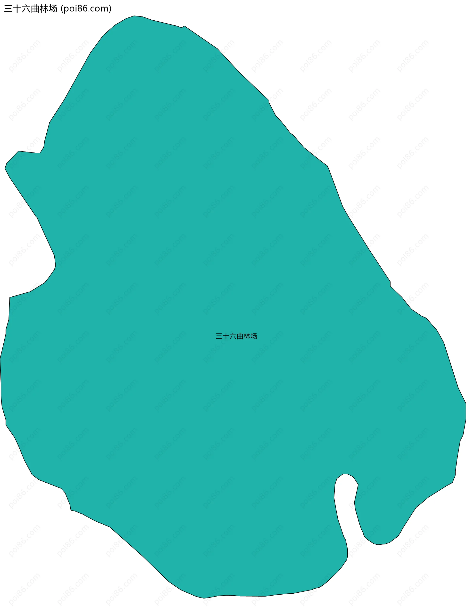 三十六曲林场边界地图