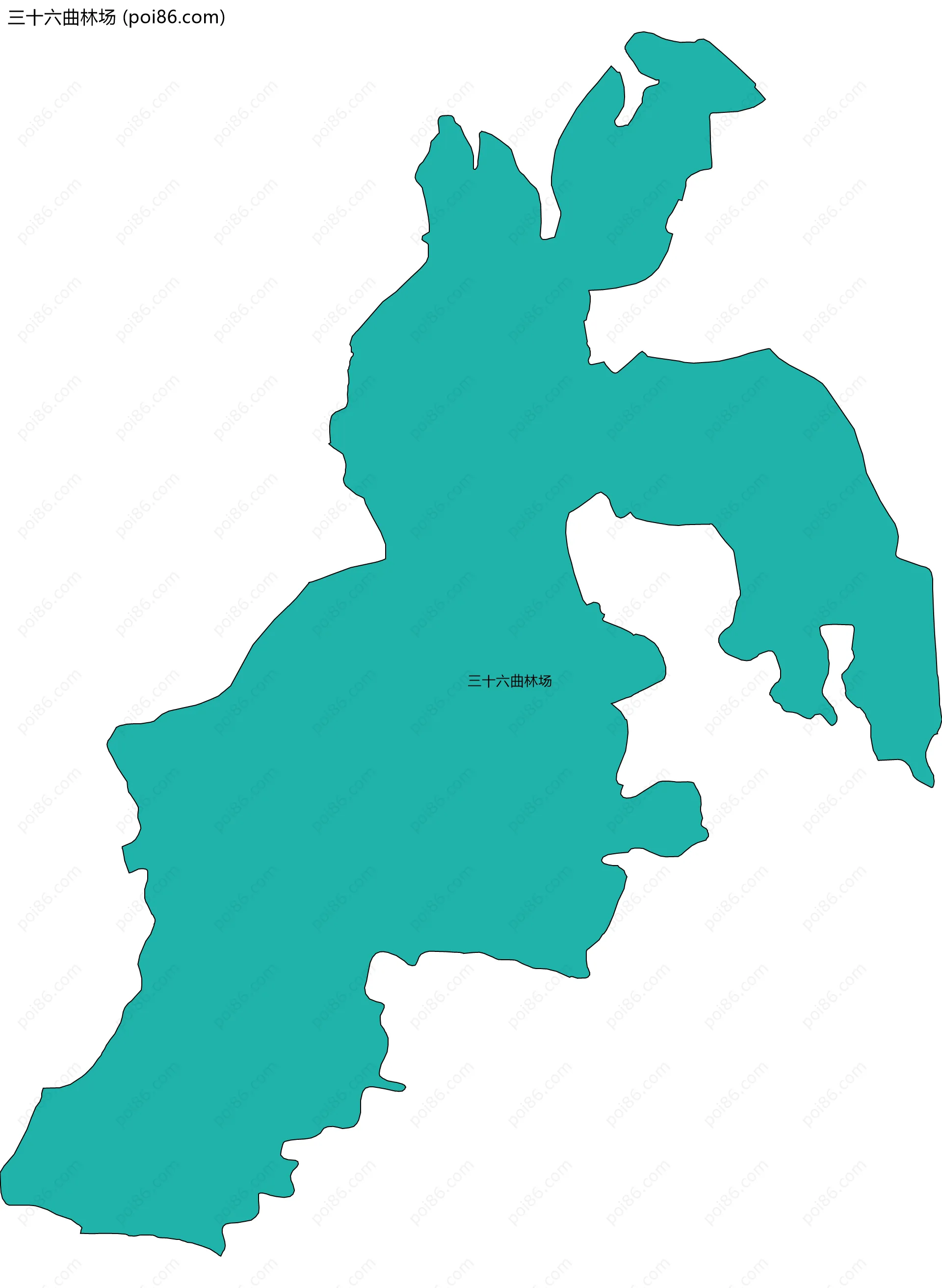 三十六曲林场边界地图