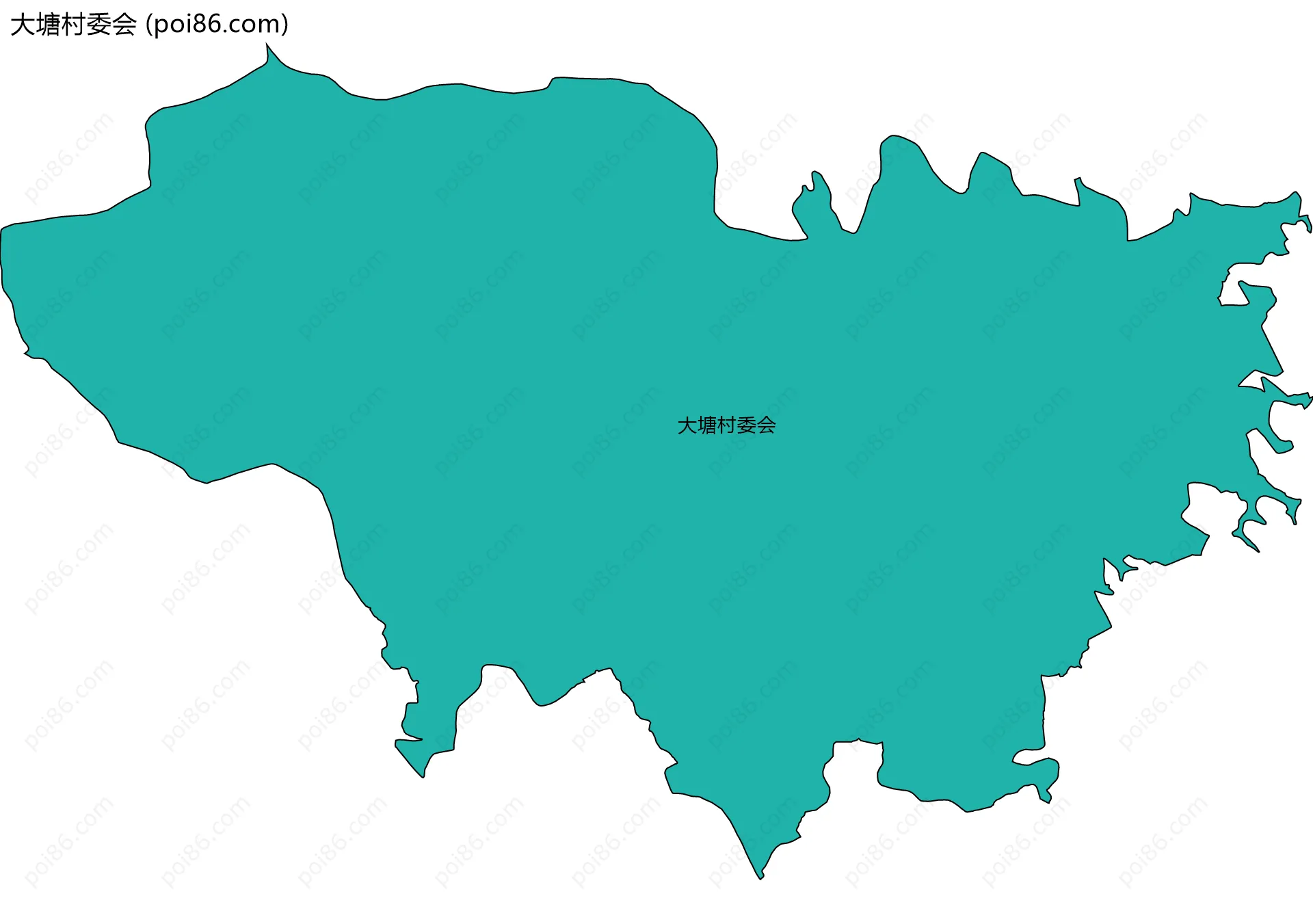 大塘村委会边界地图